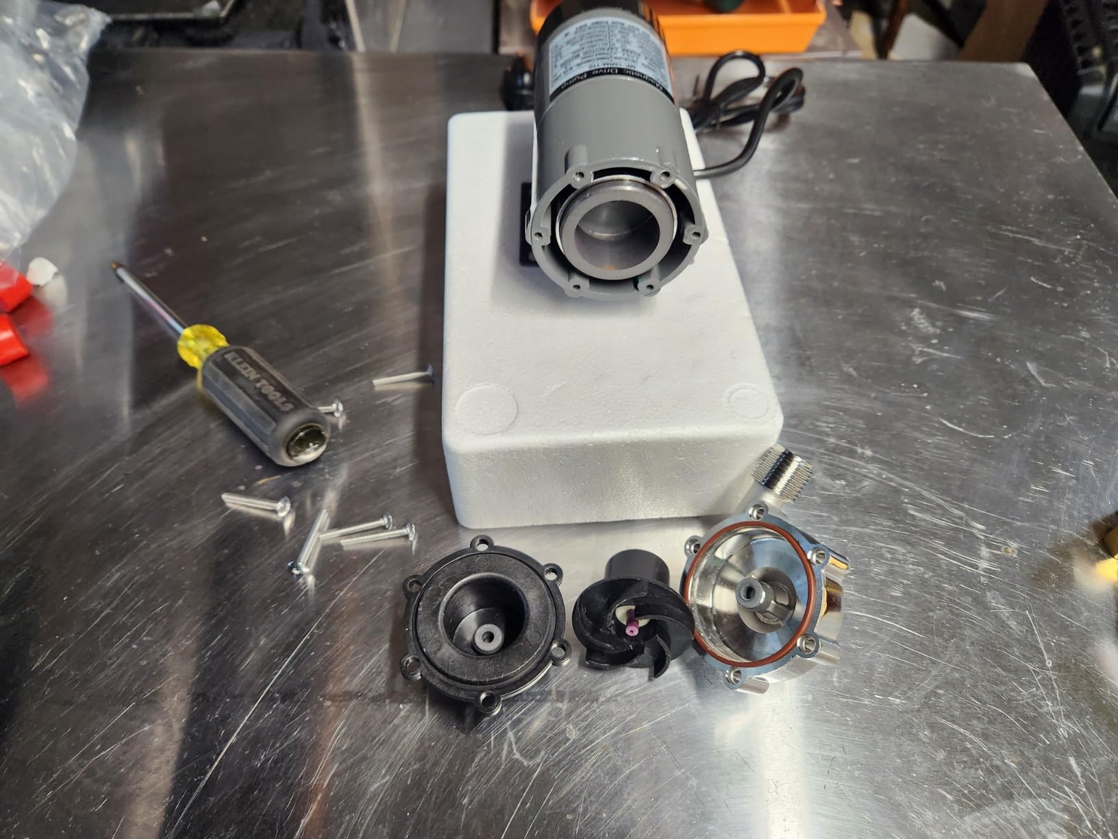 FERRODAY Wort Brewing Pump, Stainless Head Magnetic Drive Brew Food Safe Water High Temp Homebrew Beer Pump with 1/2