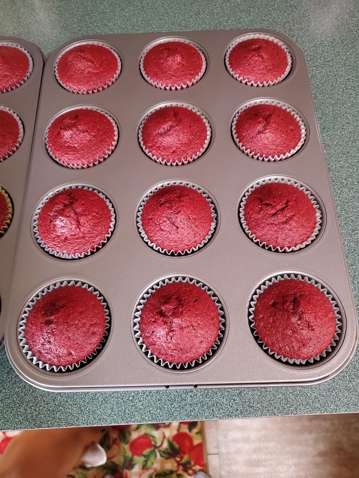 Amazon Basics Nonstick Muffin Pan, Set of 2, Oven Safe, Bakes Evenly, 12 Cups customer photo 1