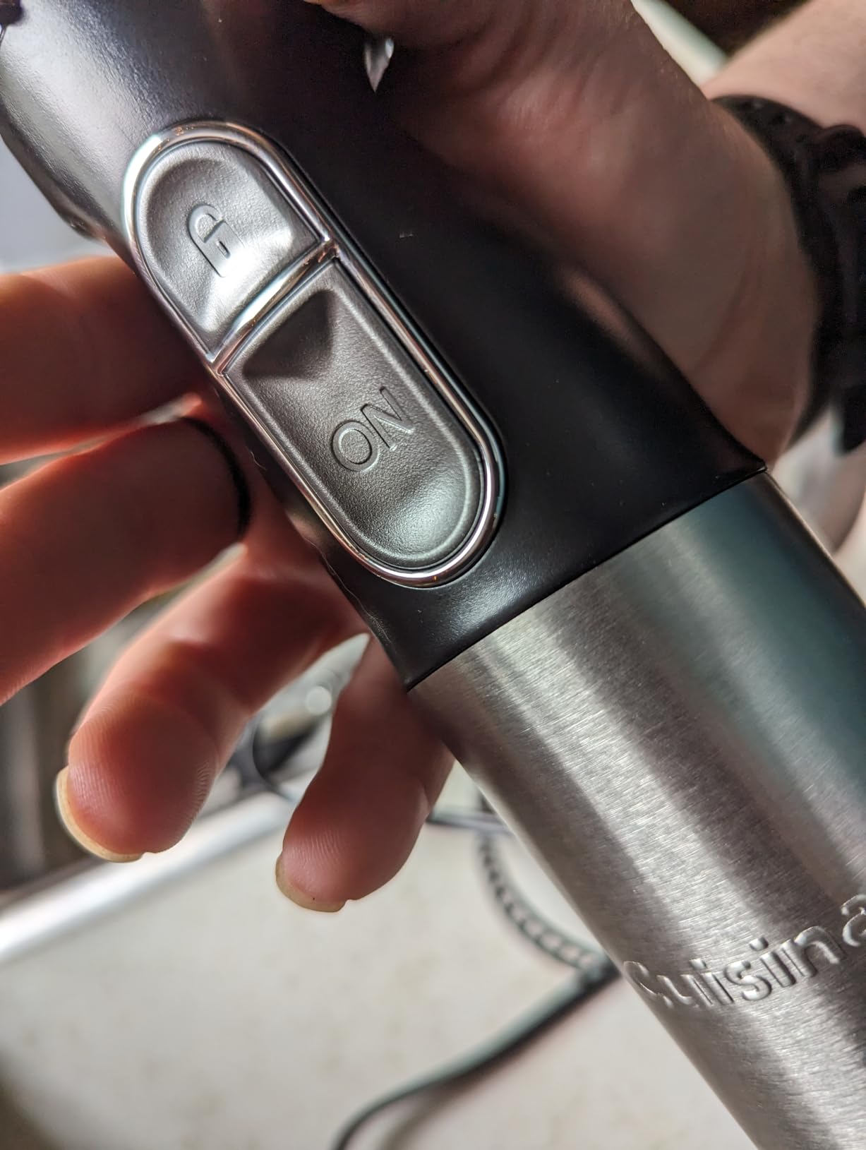 Cuisinart CSB-179 Smart Stick Variable Speed Hand Blender, Stainless Steel | Hand blender with variable speed control, stainless steel shaft, one-hand operation & lock/unlock button, CSB-179P1 customer photo 1