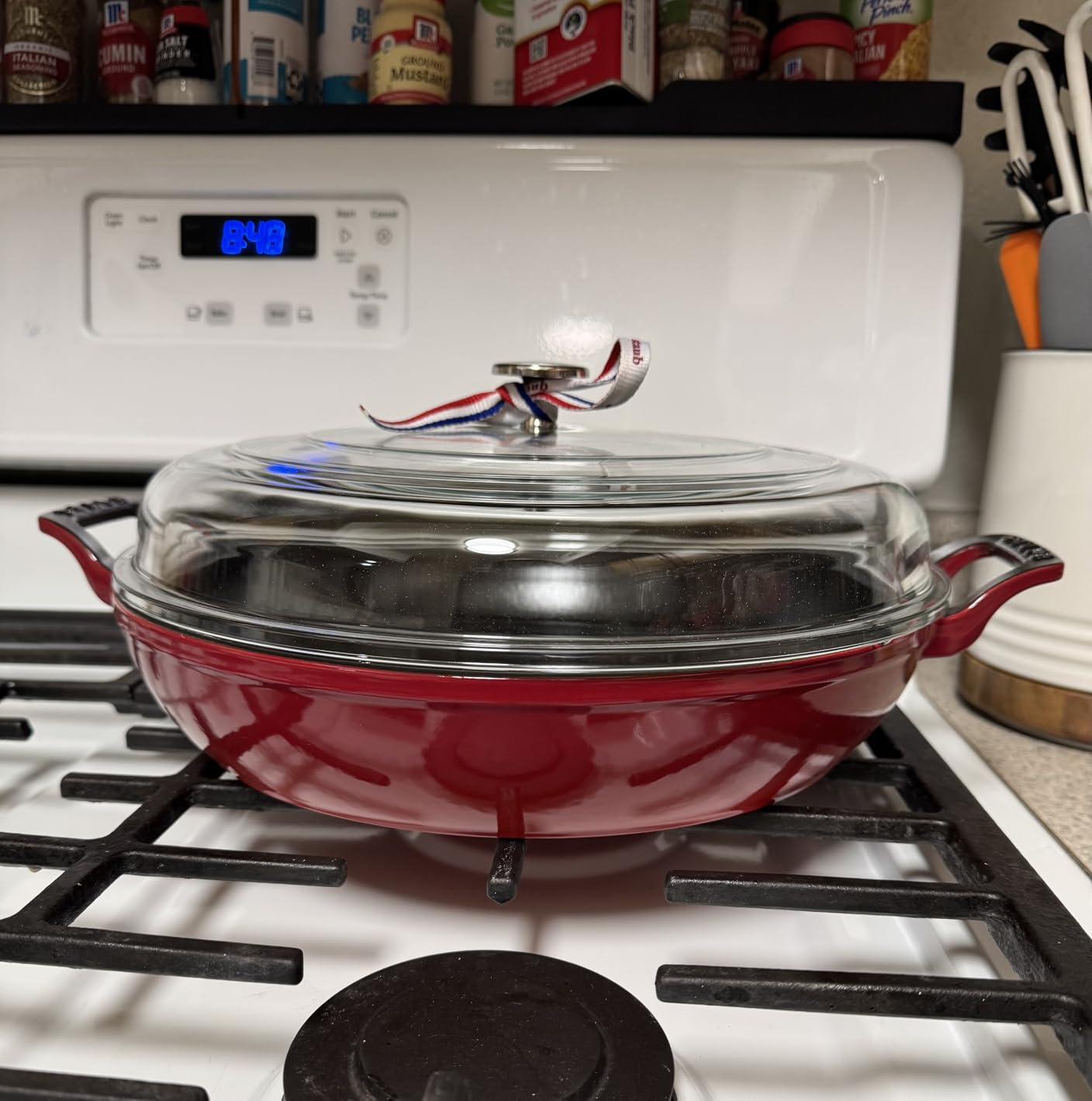Staub Cast Iron Braiser with Glass Lid, 3.5-Quart, Made in France, Matte Black customer photo 1