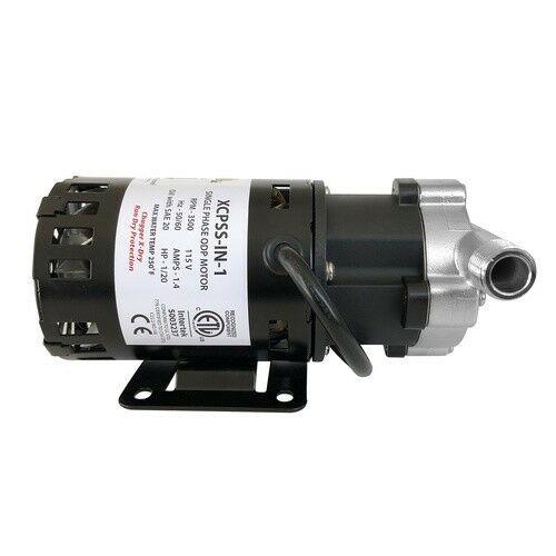 CHUGGER PUMP XCPSS-IN-1 X-DRY with Run Dry Protection, SS 115 Volt Inline Home Brewing System Beer Pump, 55
