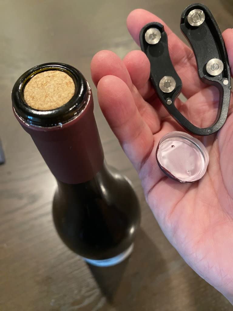 2 Pack Design Wine Foil Cutter, Wine Bottle Opener Accessory, Gift for Wine Lovers, Black customer photo 1