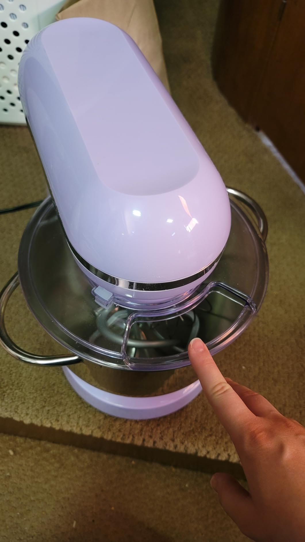 Aucma Stand Mixer, 6.5-QT 660W 6-Speed Tilt-Head Food Mixer, Kitchen Electric Mixer with Dough Hook, Wire Whip & Beater, Blue customer photo 1