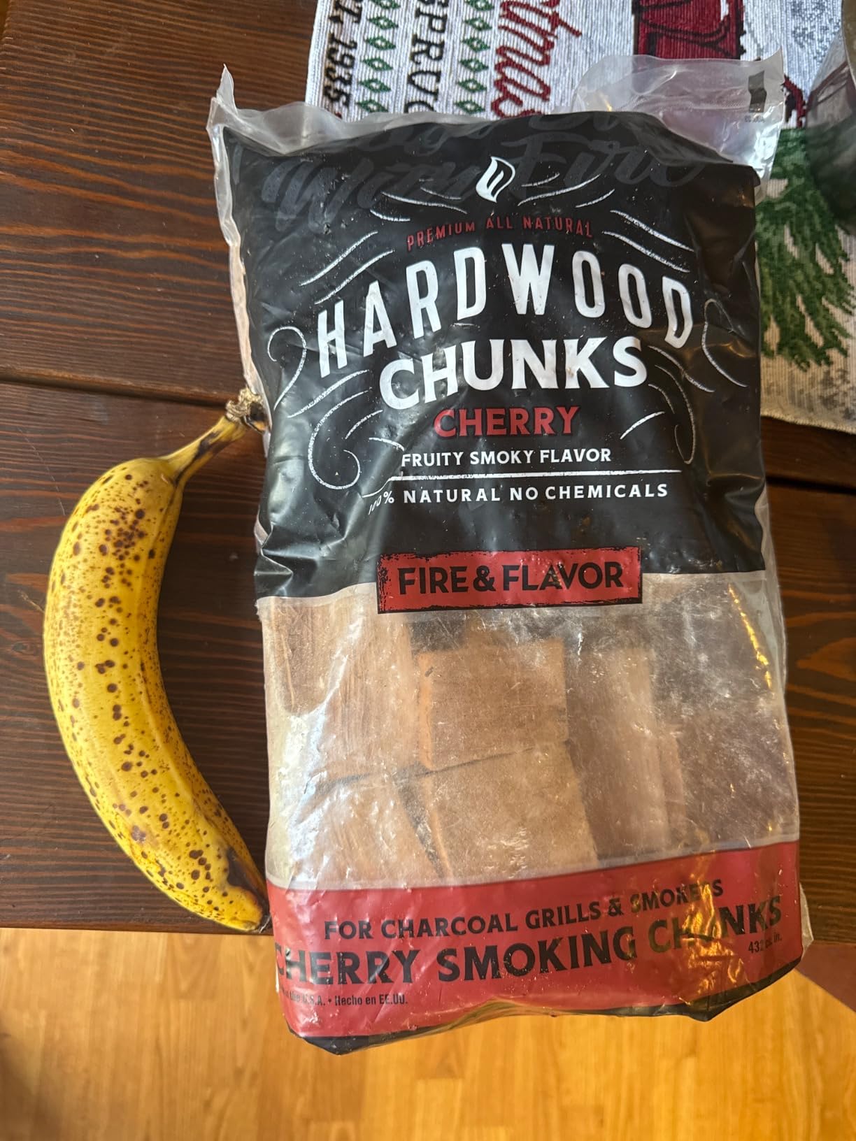 Fire & Flavor Cherry Wood Chunks for Smoking and Grilling - All-Natural, Long-Lasting with a Mildly Sweet Flavor - Large Chunk Wood Chips for Smokers customer photo 1