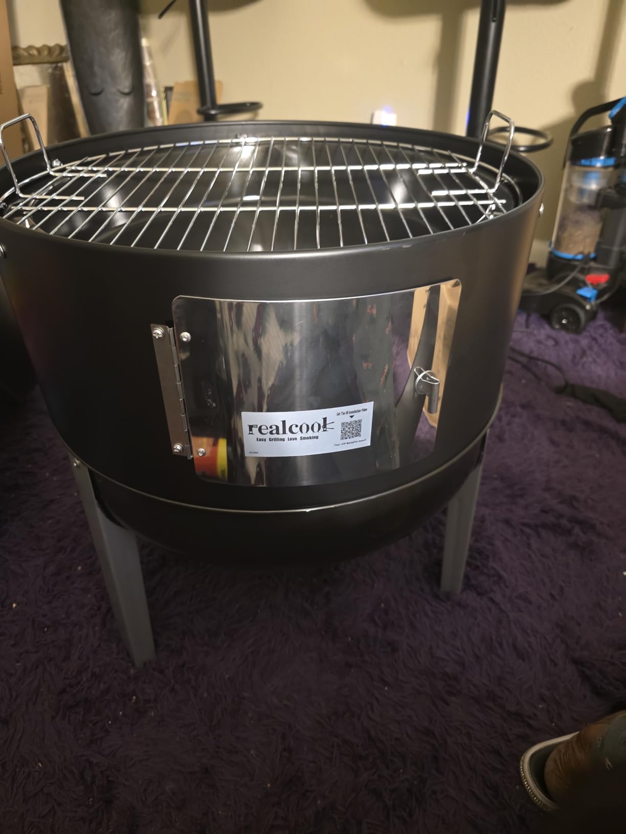 Realcook Charcoal BBQ Smoker Grill - 20 Inch Vertical Smoker for Outdoor Cooking Grilling customer photo 1