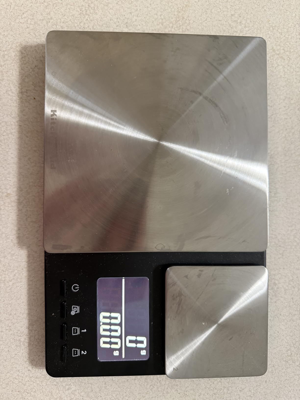 KitchenAid KQ909 Dual Platform Digital Kitchen and Food Scale, 11 pound capacity and Precision 16oz capacity, Black with Stainless Steel customer photo 2