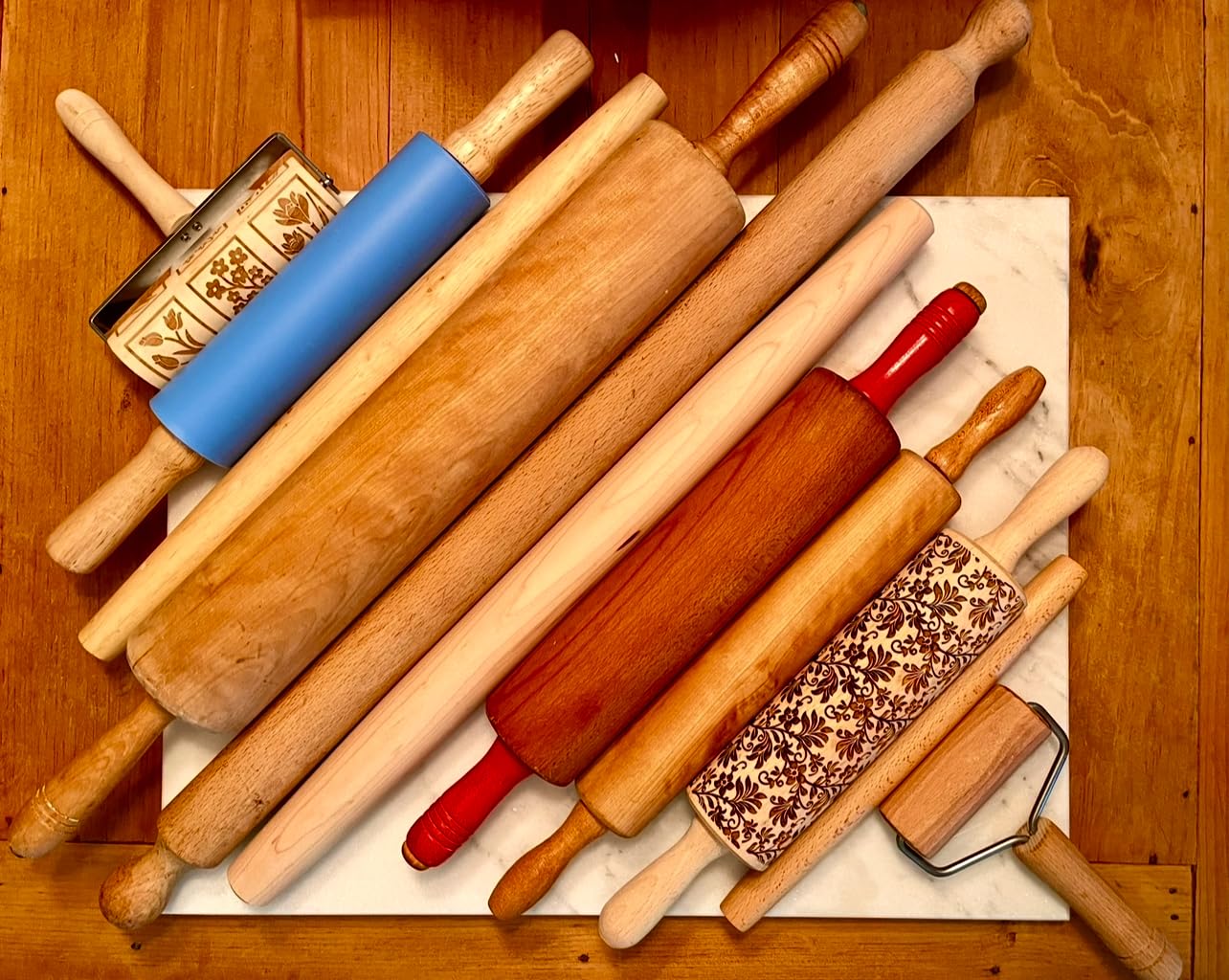 French Rolling Pin (17 Inches) - Wooden Roll Pin for Fondant, Pie Crust, Cookie, Pastry, Dough - Tapered Design & Smooth Construction - Essential Kitchen Utensil customer photo 2