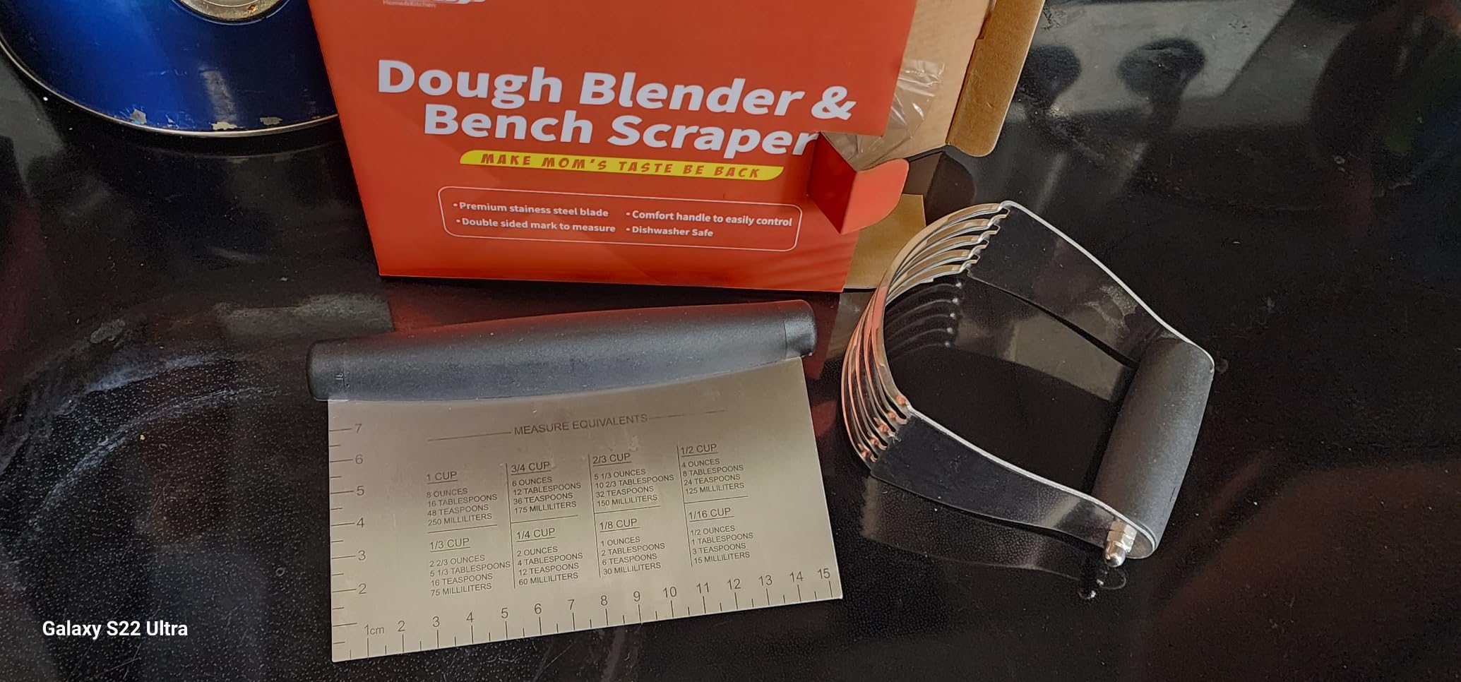 ALLTOP Stainless Steel Bench Scraper and Pastry Blender Cutter Set, Efficient Multipurpose Kitchen Baking Essential Tool with Comfortable Grip Handle-Perfect for Nut, Pie and Dough Processing - Black customer photo 2