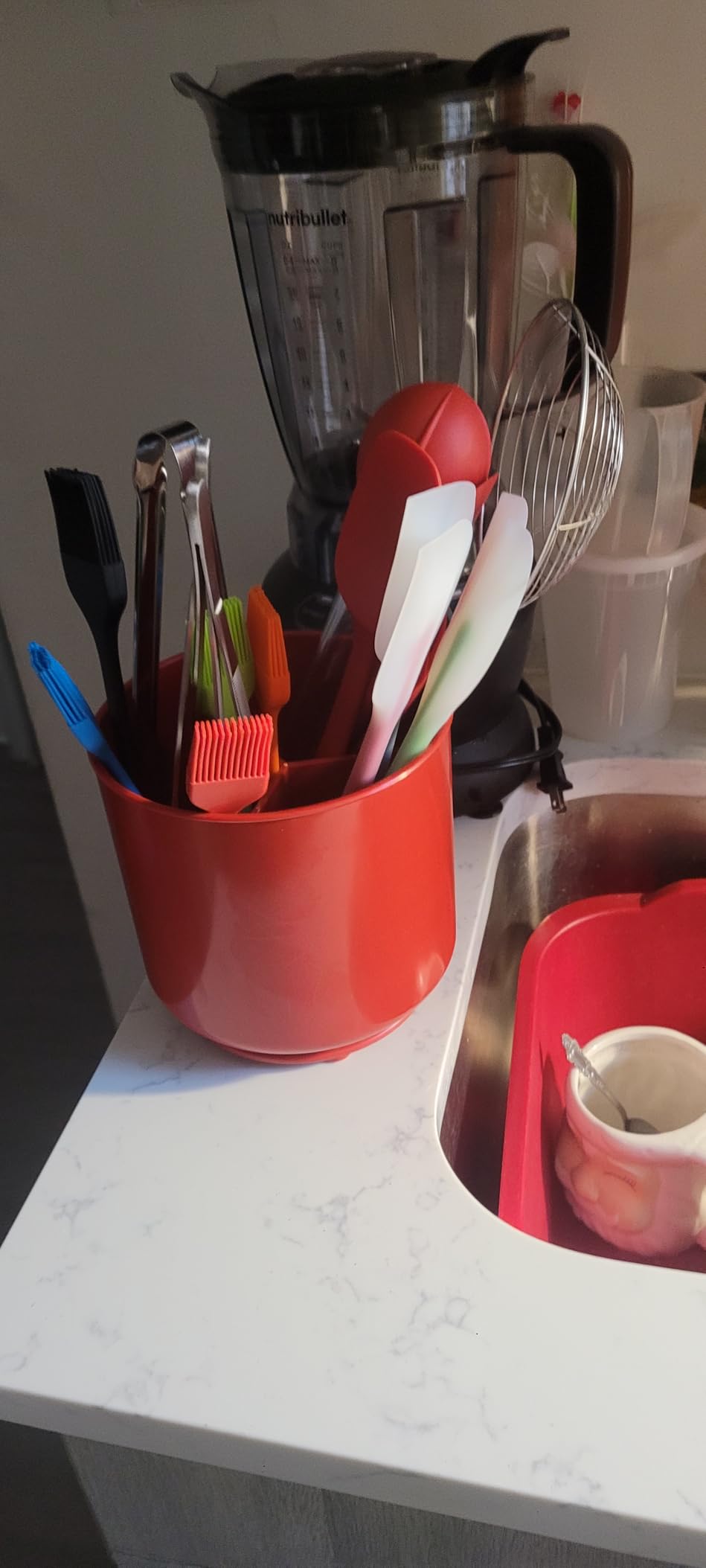 Cooler Kitchen Jumbo Extra Large Rotating Black Utensil Holder Caddy with No-Tip Weighted Base, Dishwasher Safe customer photo 1