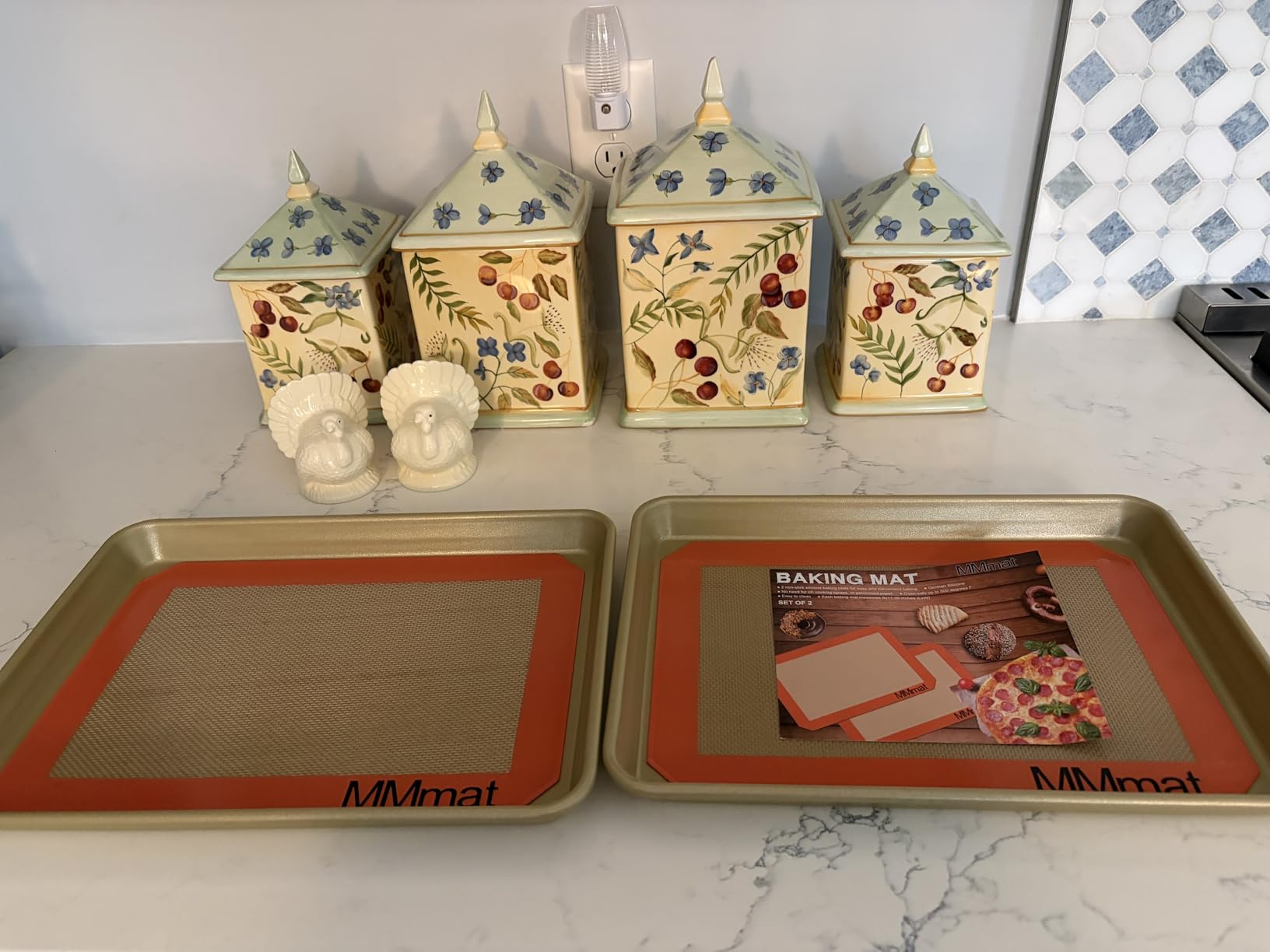 Silicone Baking Mat - Best German Silicone - Non Slip Silicone Baking Sheet, Non Stick Reusable Silicone Mats for Baking, Oven Liner, Counter Mat - Half Sheet Baking Mat, Set of 2 customer photo 1