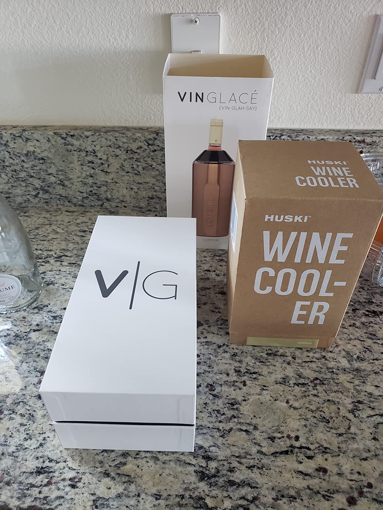 Vinglacé Wine Bottle Chiller- Portable Champagne Insulator- Stainless Steel Wine Cooler Sleeve - Keeps Wine Cold (Navy) customer photo 1