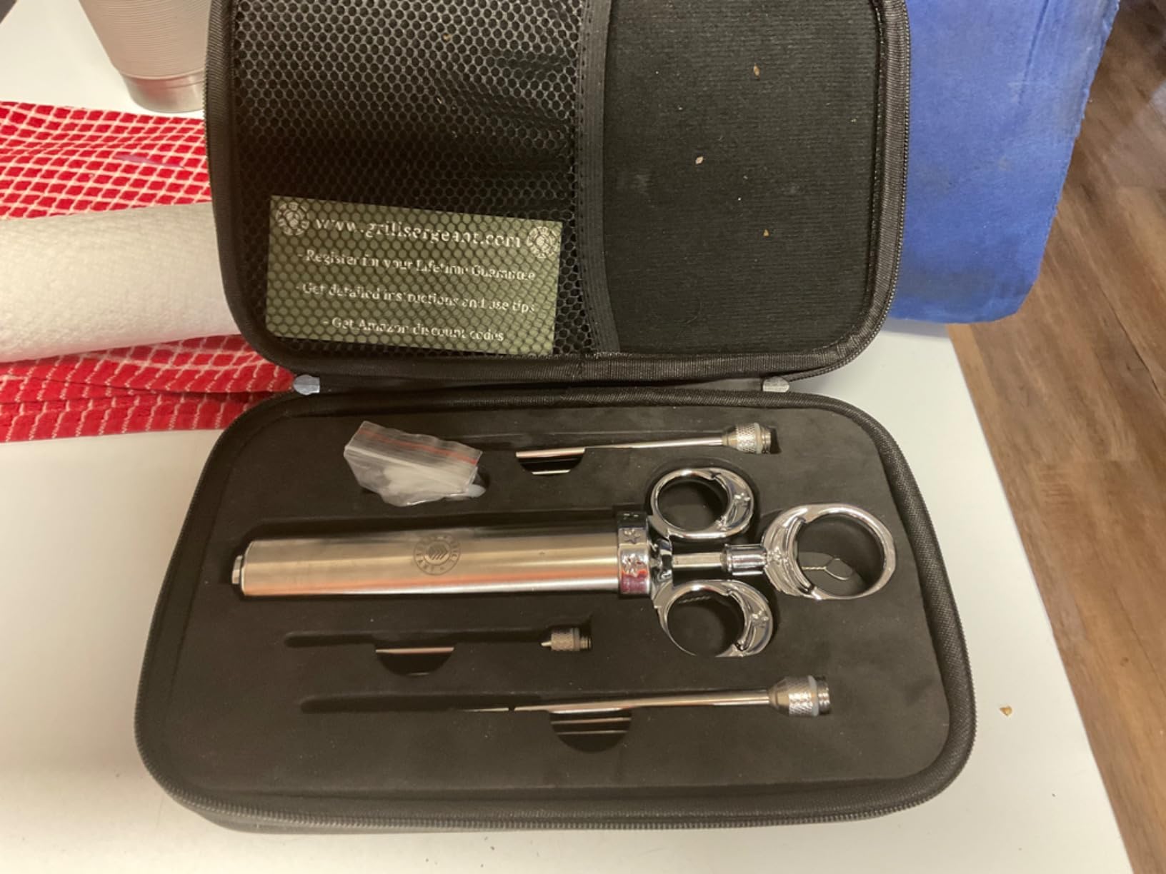 GRILL SERGEANT Professional Meat Injector, Marinade Syringe Set, Forever Guarantee, 304 Stainless Steel, 6 Needles, 2.5 oz Capacity customer photo 1