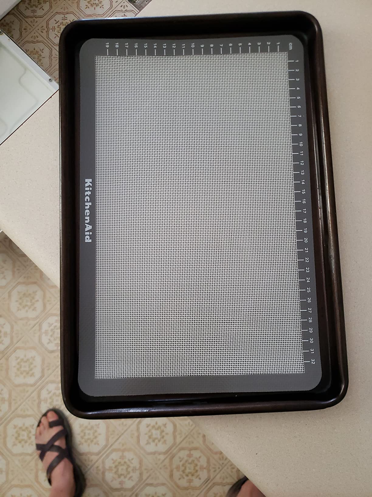 KitchenAid Silicone Large Baking Mat, 12x17-Inch, Gray customer photo 2