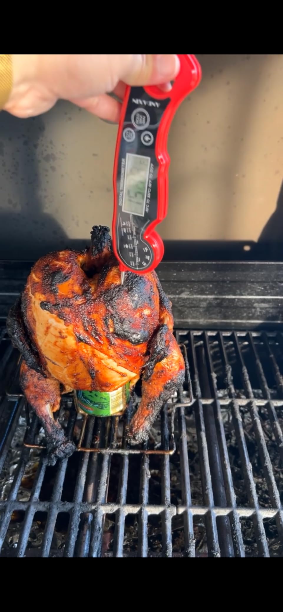 Beer Can Chicken Holder for Grill and Smoker, Premium Grade Stainless Steel Beer Chicken Stand with Handle customer photo 1