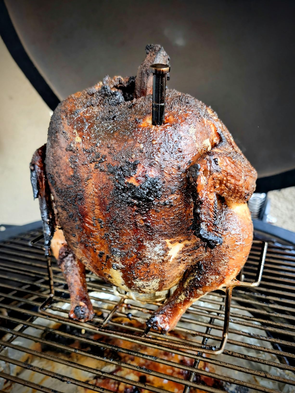 Beer Can Chicken Holder for Grill and Smoker, Premium Grade Stainless Steel Beer Chicken Stand with Handle customer photo 2