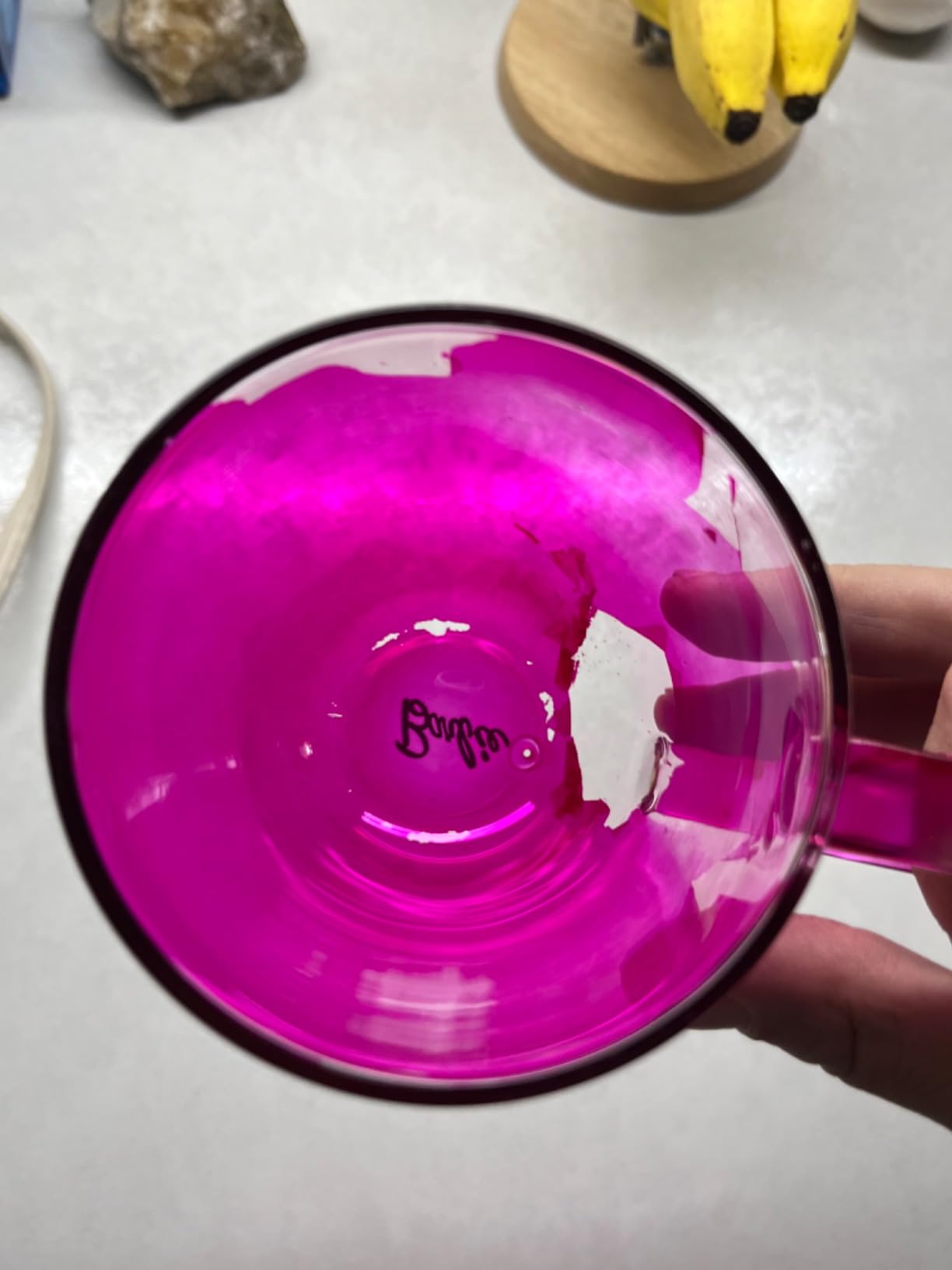 Dragon Glassware Stemless Wine Glasses - 16 oz Stemless Wine Glass Set with Finger Indentations - Set of 2 Iridescent Glassware - Aerates Naturally customer photo 1