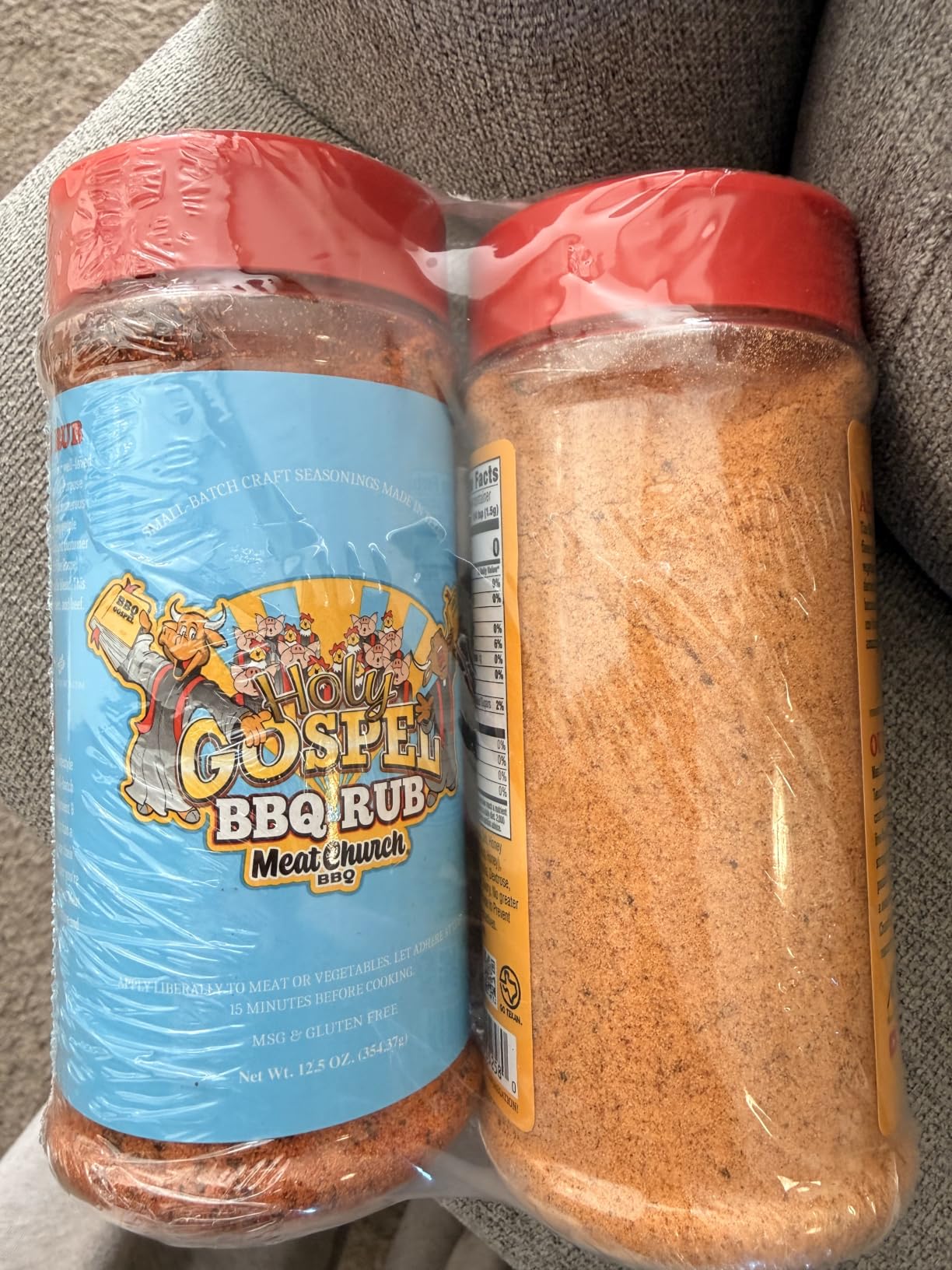 Meat Church BBQ Rub Combo: Honey Hog (14 oz) and Holy Gospel (14 oz) BBQ Rub and Seasoning for Meat and Vegetables, Gluten Free, One Bottle of Each customer photo 1