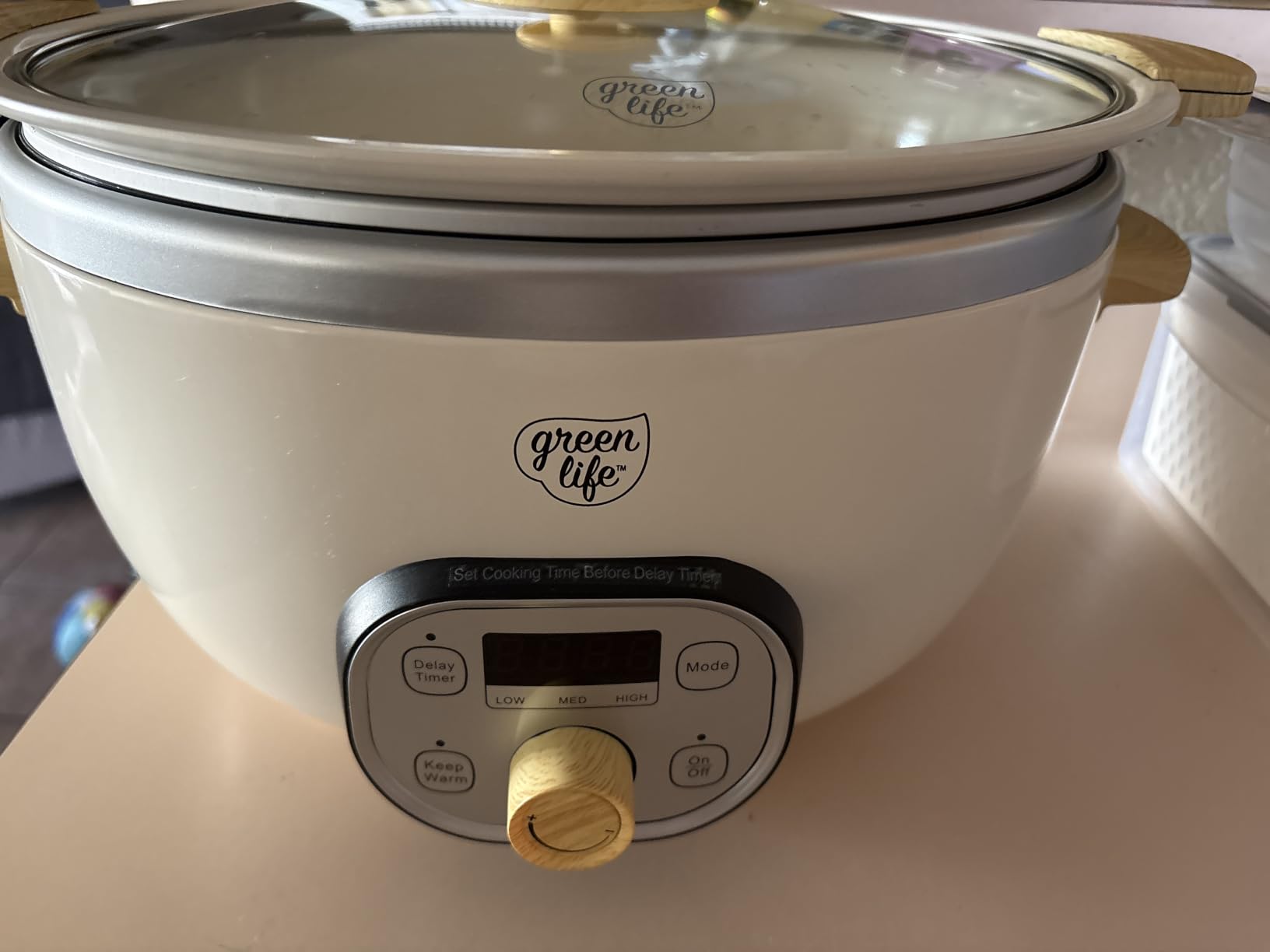 GreenLife 6QT Ceramic Slow Cooker, PFAS-Free, Programmable, Removable Healthy Nonstick Pot for Family Meals, Sear on Stovetop, Keep Warm, Digital Timer, Dishwasher Safe Crock, Turquoise customer photo 1