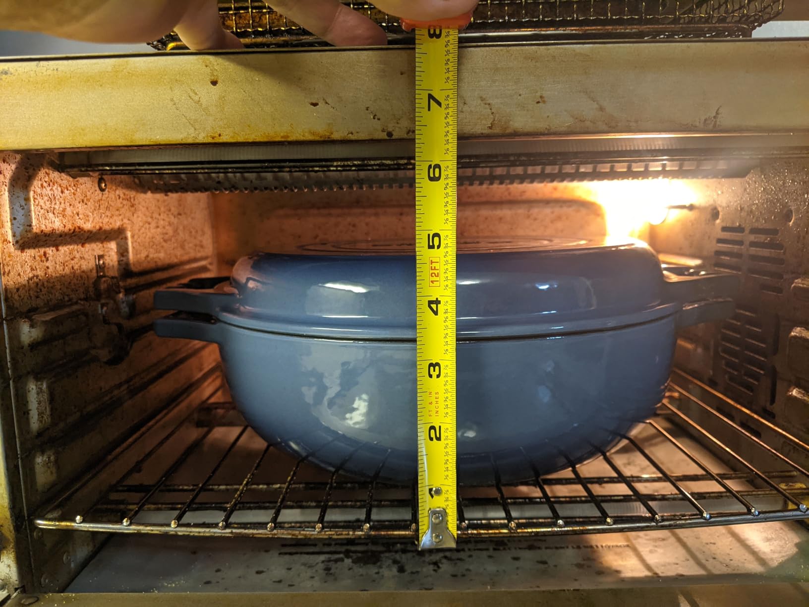 2-in-1 Enameled Cast Iron Braiser Pan with Grill Lid - 3.3-Quart Small Dutch Oven, Casserole & Stovetop Grill Pan customer photo 2
