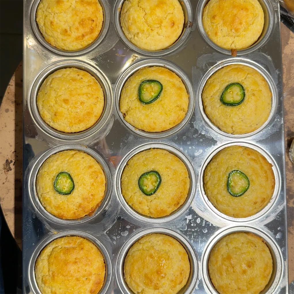 TeamFar 12-Cup Muffin Pan, Stainless Steel Muffin Tin Metal Cupcake Baking Pan for Oven, Non Toxic customer photo 2