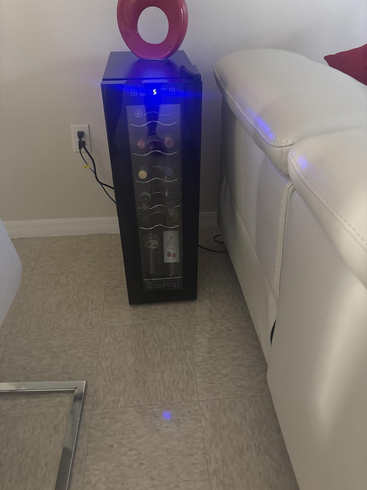 Winado 12 Bottle Compressor Wine Cooler Refrigerator w/Adjustable Temperature, Freestanding Compact Mini Wine Fridge with Digital Control & Removable Shelves customer photo 2