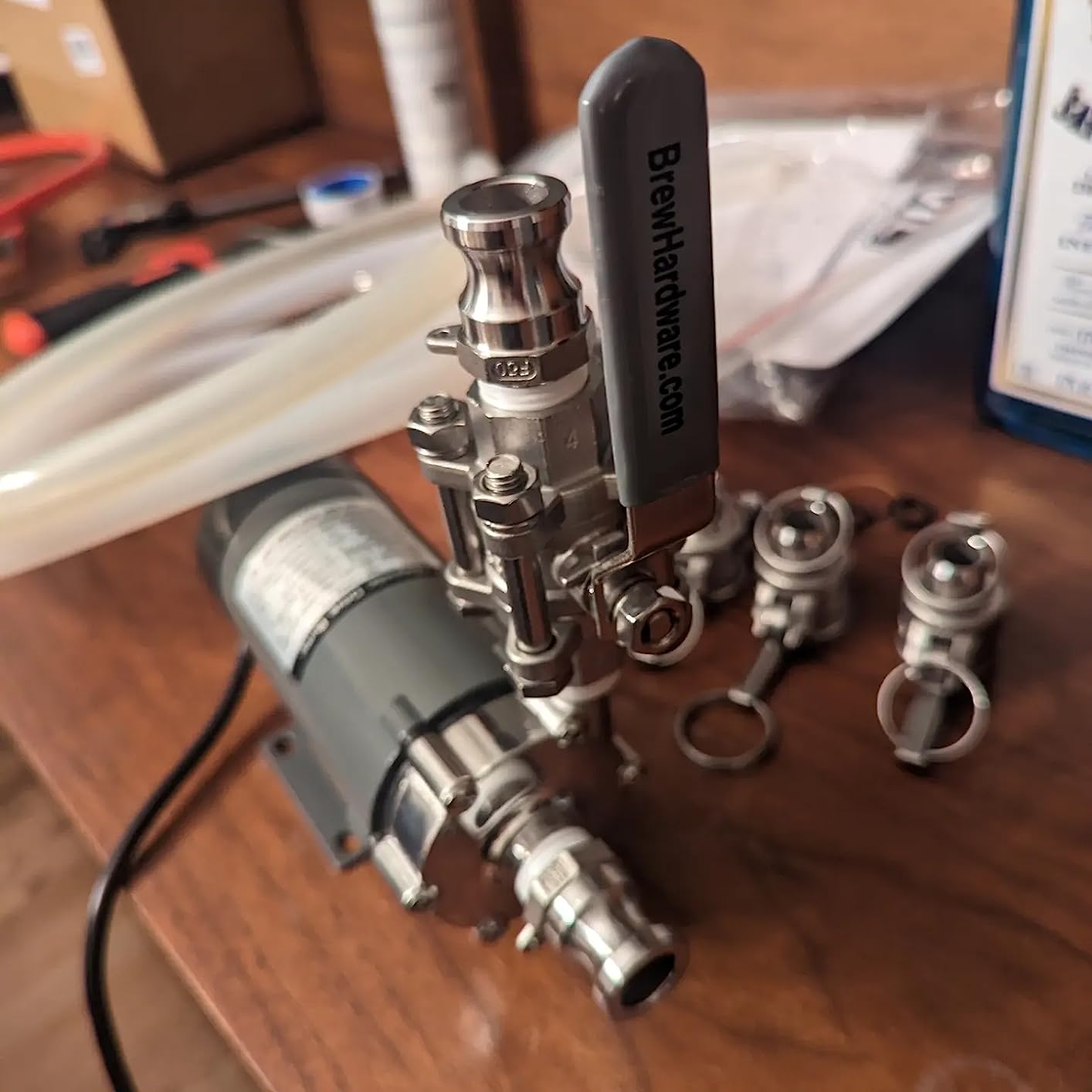FERRODAY Brewing Wort Pump - Magnetic Drive, Stainless Steel Head, Food Safe High Temp Homebrew Circulating Water Brew Pump, 15RM, 1/2NPT customer photo 1