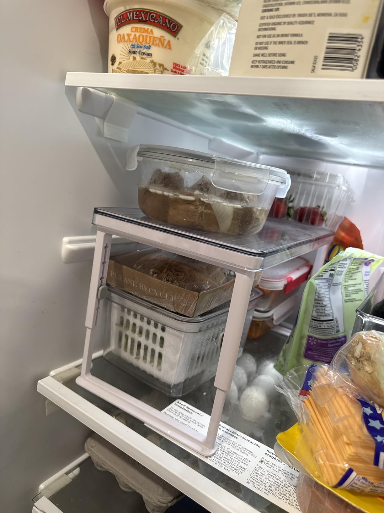 OXO Good Grips Adjustable Fridge Shelf Riser customer photo 1