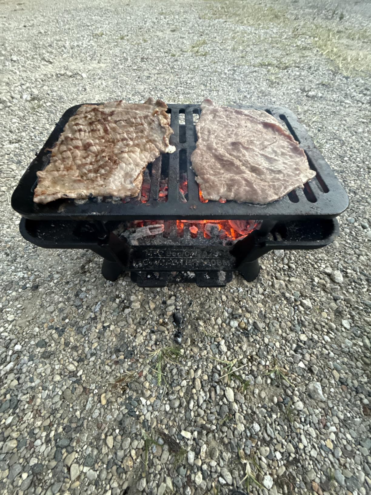 IronMaster Hibachi Grill Outdoor, Small Portable Charcoal Grill, Pre-Seasoned Cast Iron, Japanese Yakitori Camping Grill - 2 Heights, Air Control, Coal Door, Ideal for 2 People customer photo 2