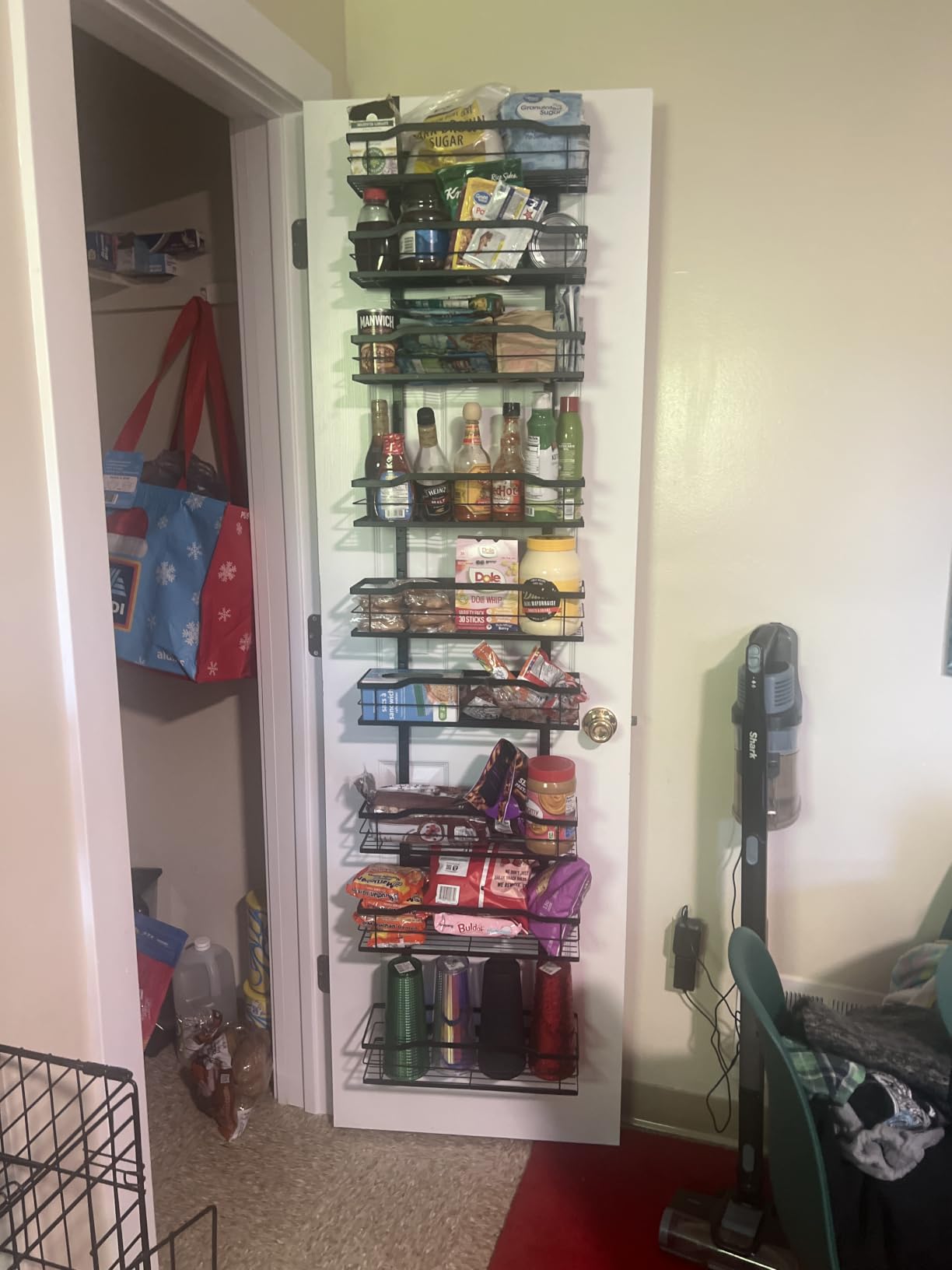 Moforoco White 9-Tier Over The Door Pantry Organizer, Pantry Organization And Storage, Metal Hanging Spice Rack Shelves Door, Home & Kitchen Essentials, Laundry Room Bathroom Organization customer photo 2
