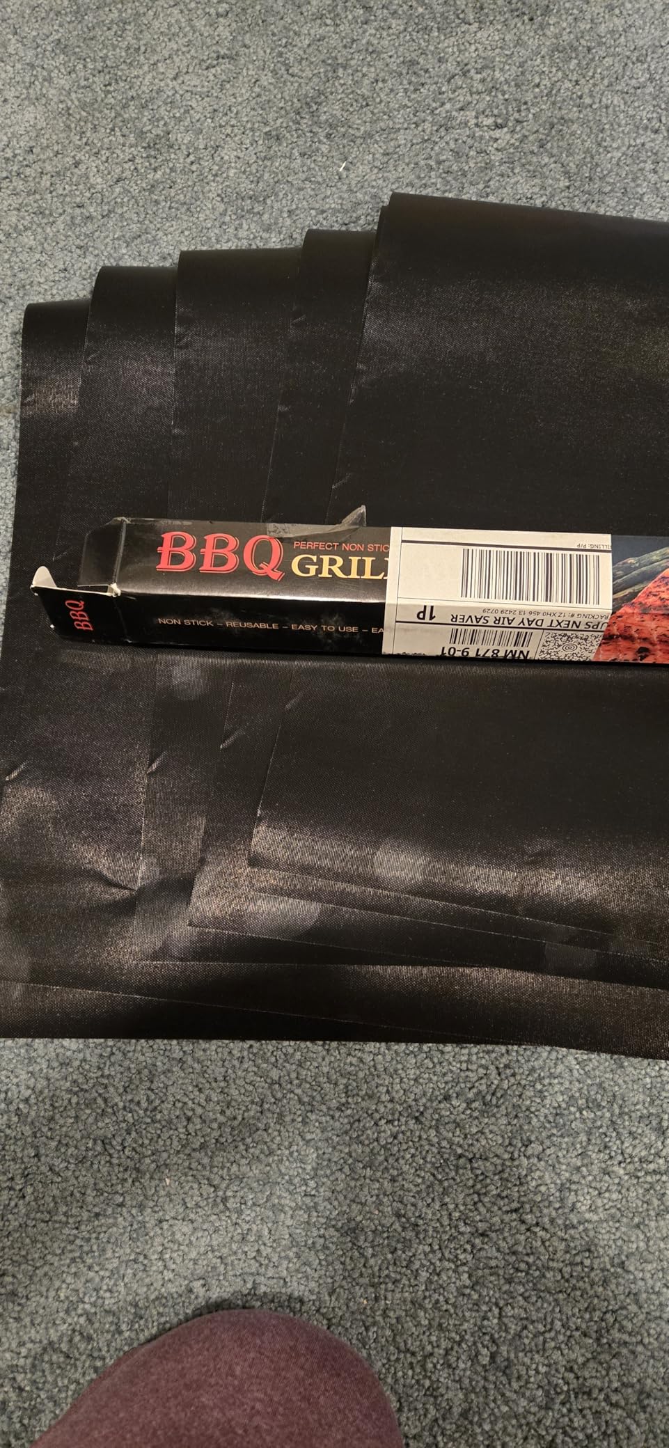 UBeesize Copper Grill Mats 6-Pack, Non-Stick PFOA-Free, 500F Heat Resistant, Easy Clean, Cut-to-Fit for Gas/Charcoal/Infrared Grills, Camping Accessories for Steak Chicken Fish Vegetables customer photo 1