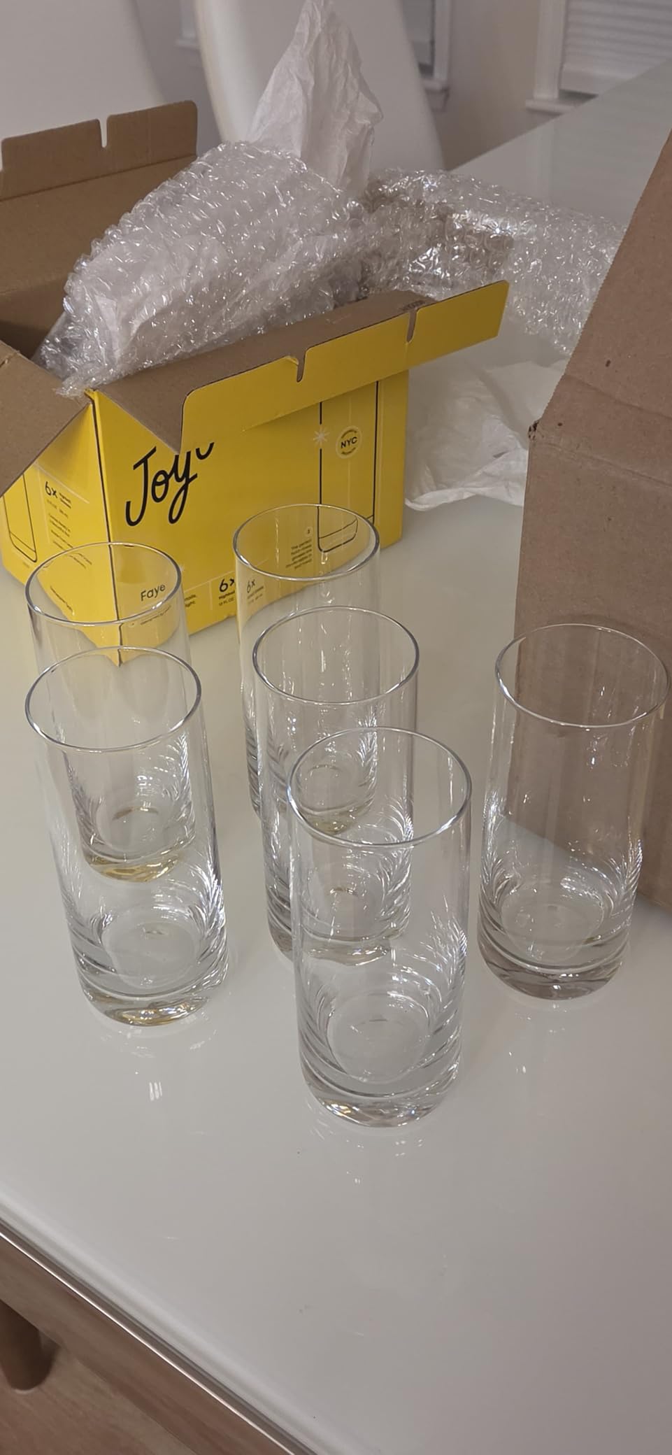 JoyJolt Faye Crystal Whiskey Glasses, Lowball Glasses Set of 6, 10oz Double Old Fashioned Rocks Glass customer photo 1