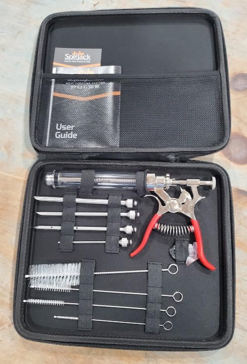 SpitJack PULSE Meat Injector Gun, BBQ Meat Marinade Injector Kit, 50ml with 4 Stainless Steel Needles, Case and Guide customer photo 2