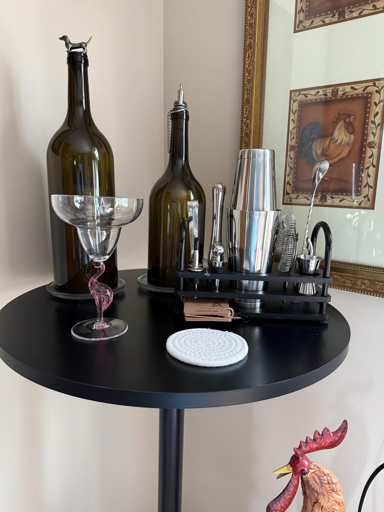 BARE BARREL Mixology Bartender Kit Bar Set | 14-Piece Cocktail Shaker Set | Martini Barware Mixing Tools for Home Bartending | 35 Recipe Cards | Gift Set (28oz Boston Shaker, Jet Black/Black) customer photo 1
