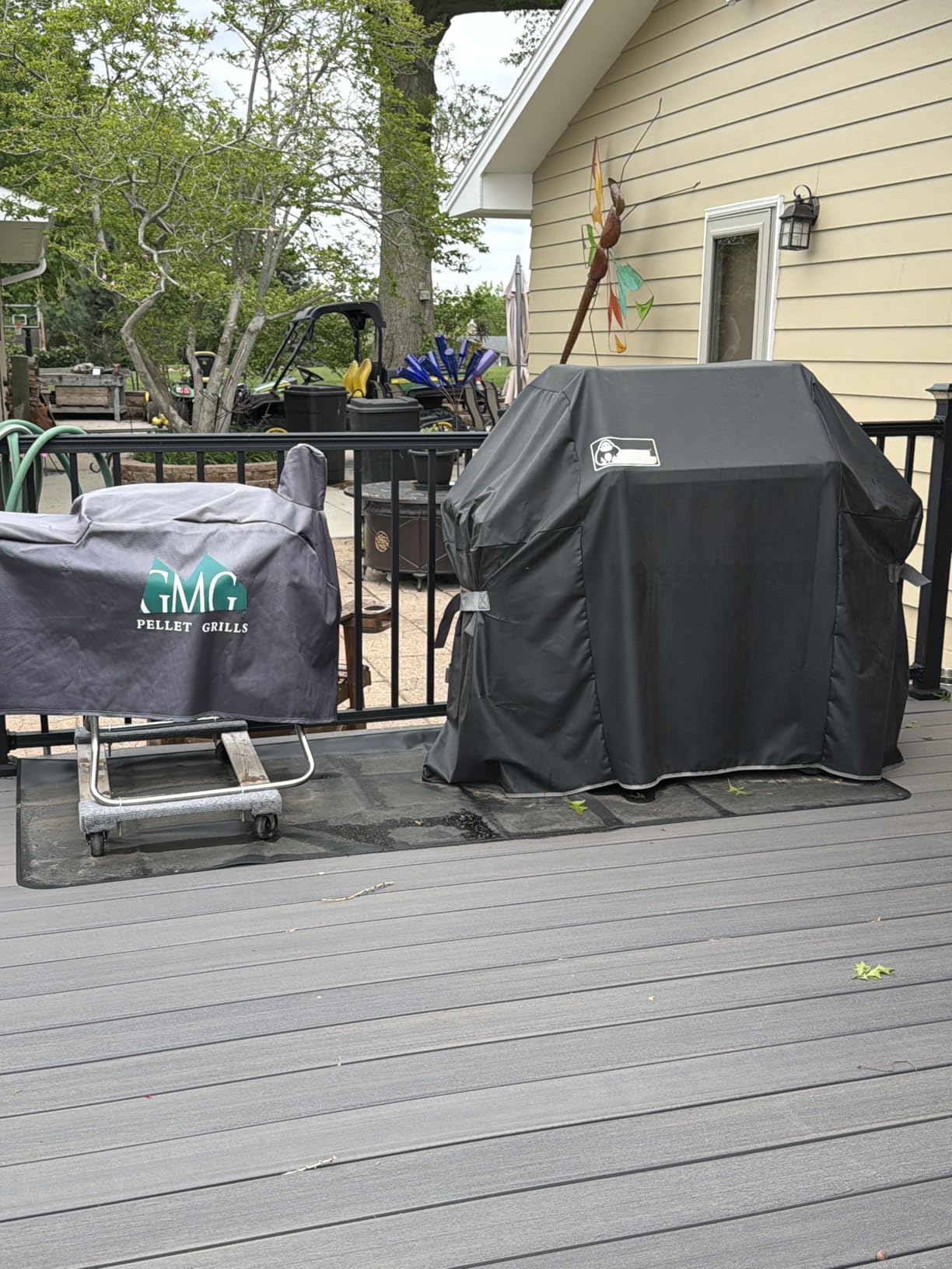 48 x 30 inch Under Grill Mats for Outdoor Grill, Double-Sided Fireproof, Oil and Waterproof Protective Mat for Grass and Deck, Outdoor BBQ Fire Pit Fireplace Mat customer photo 1