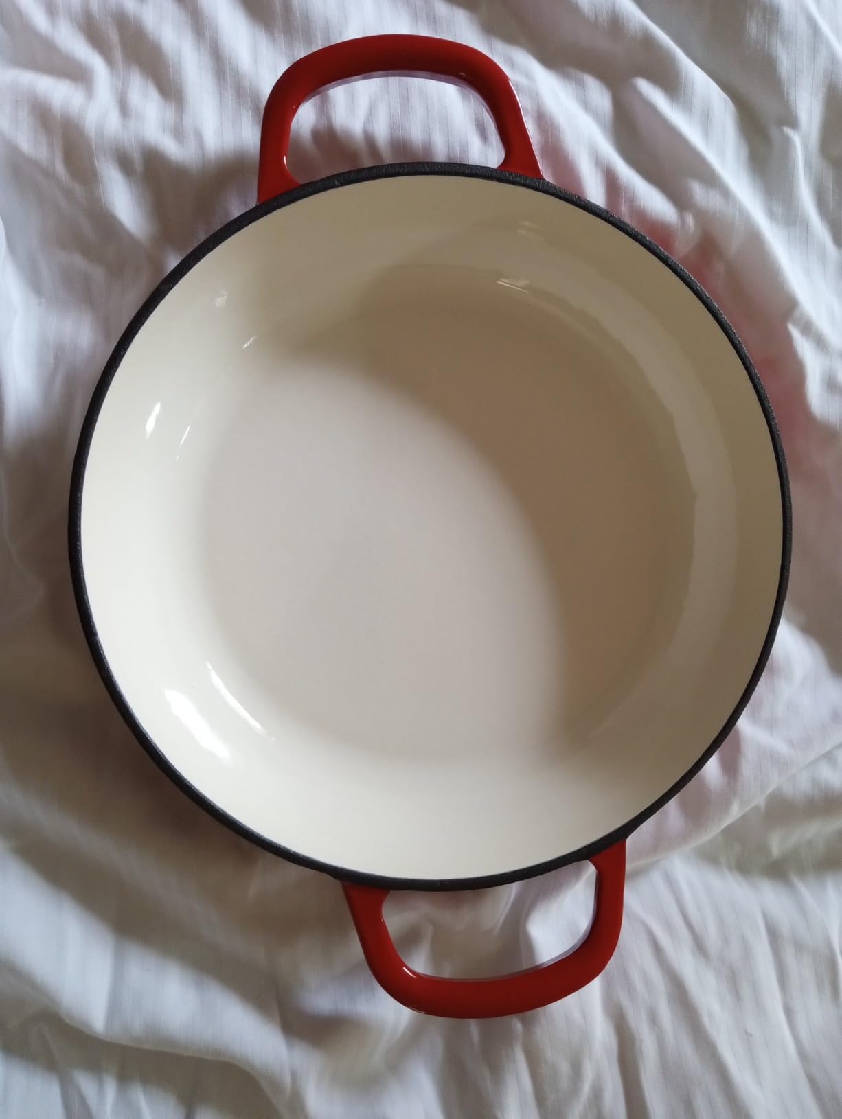 3 Quart Enameled Cast Iron Braiser, Non Stick Enameled Cast Iron Skillet with Lid, Shallow Dutch Oven, Oven Safe up to 500F customer photo 2
