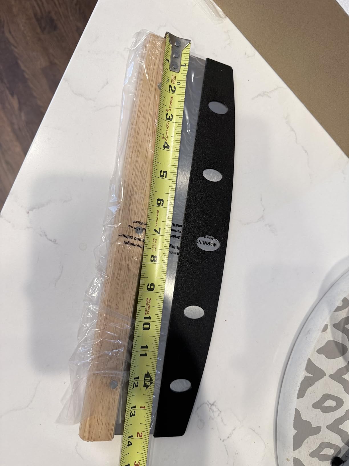 Large Pizza Stone for Oven 16 inch - Round Pizza Stone for Grill with Handles, Wood Pizza Peel and Cutter Set - Baking Stone for Bread - Pizza Making Kit Accessories - Gifts for Food Lovers customer photo 2