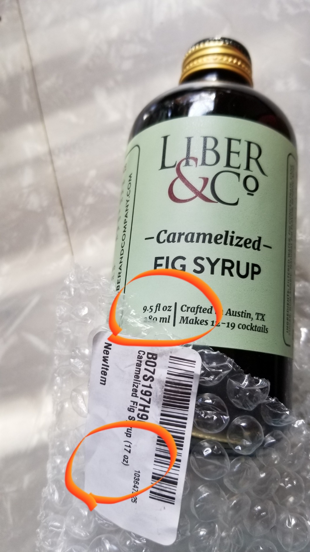 Liber & Co. Caramelized Fig Syrup - Made with California Mission & Calimyrna Figs - Perfect for Old Fashioneds, Manhattans & Aged Spirit Cocktails - Makes 25 Drinks - Craft Cocktail Mixer (12.7 oz) customer photo 1