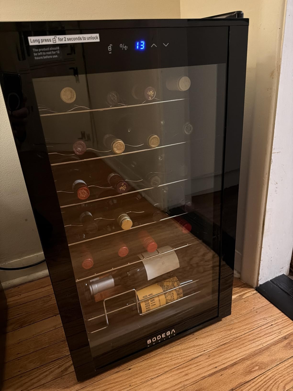 BODEGA 15 Inch Dual Zone Wine Fridge, 30 Bottle, Black 15