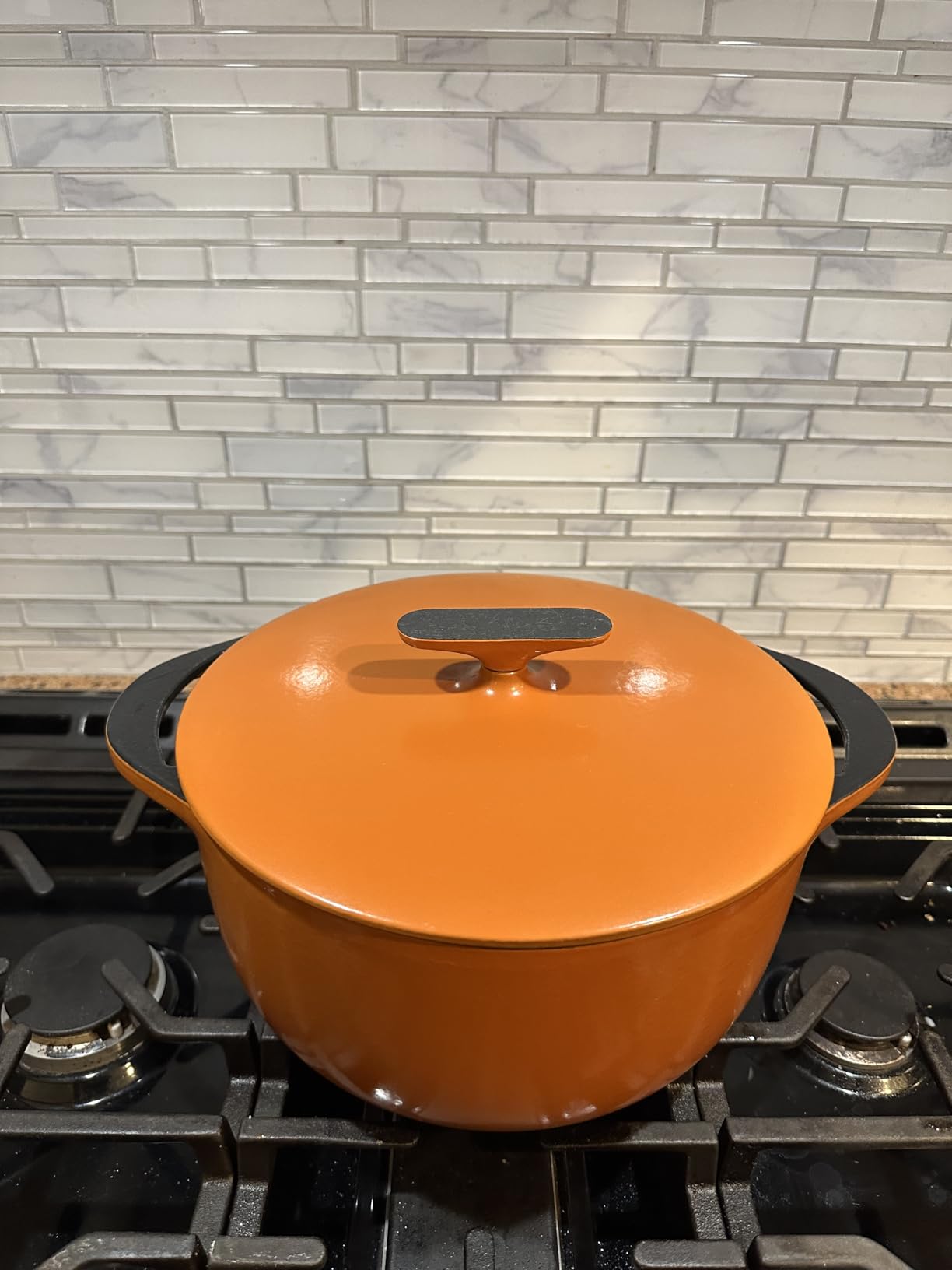 Caraway Enameled Dutch Oven - 6.5 qt Cast Iron Dutch Oven With Lid - 3 Layer Enamel Coating - No Seasoning Required - All Stovetops - Cream customer photo 1
