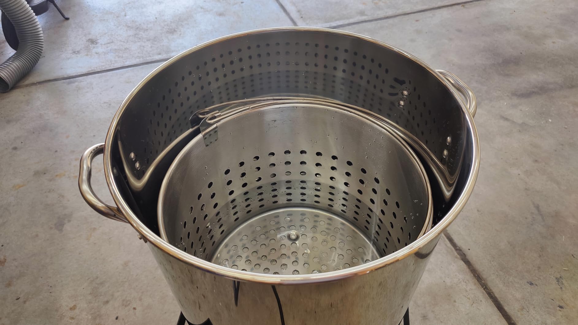 Stainless Steel Turkey Fryer Kit, 30QT Deep Pot & 10QT Fish Fryer, Waterproof Cover & 12-inch Skimmer, 55,000 BTUS Propane Burner Stove, Outdoor Deep Fryer, Crawfish Boiler with Basket customer photo 1