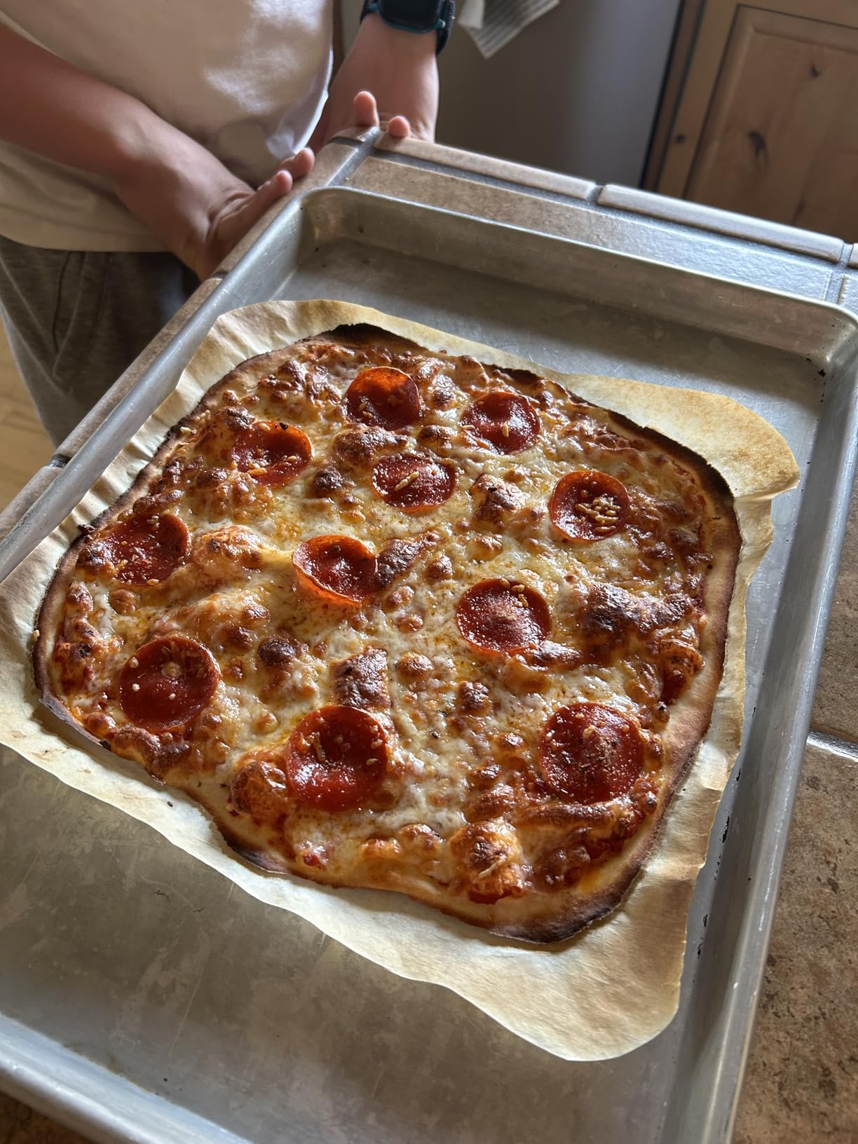 Ninja Artisan Electric Outdoor Pizza Oven with Stone | 12-inch Pizza in 3-minutes | 700F Max Temp | 5-in-1 Functionality - Pizza, Bake, Broil, Proof & Warm | Makes Full Meals | Gray | MO201 customer photo 2