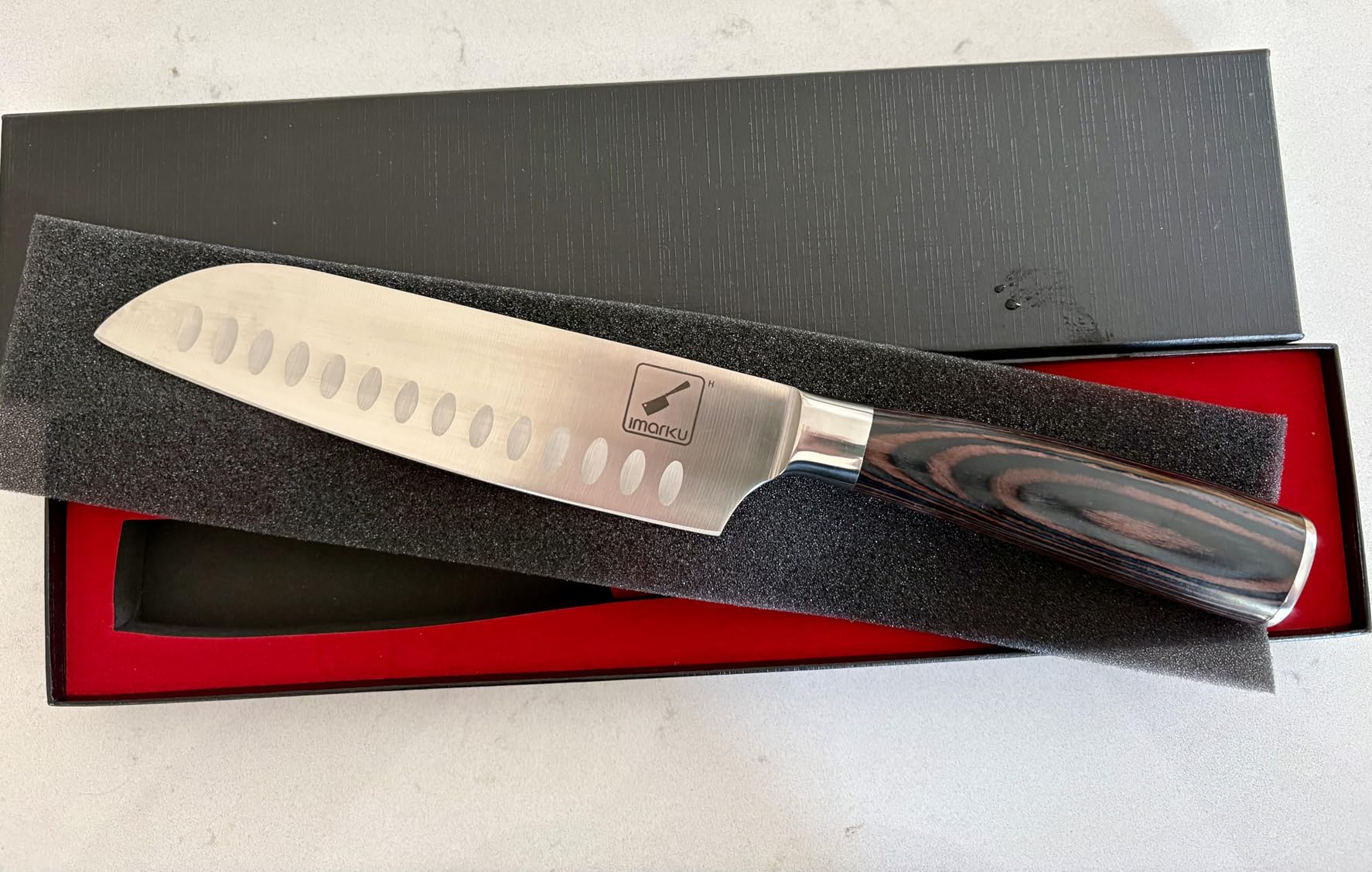 imarku Brisket Knife, 12 Inch Ultra Sharp Carving Slicing Knife for Brisket, BBQ, Turkey, Ham, Ribs, and Roast Beef, Japanese High Carbon Stainless Steel Blade, Ergonomic Pakkawood Handle, Gift Box customer photo 1