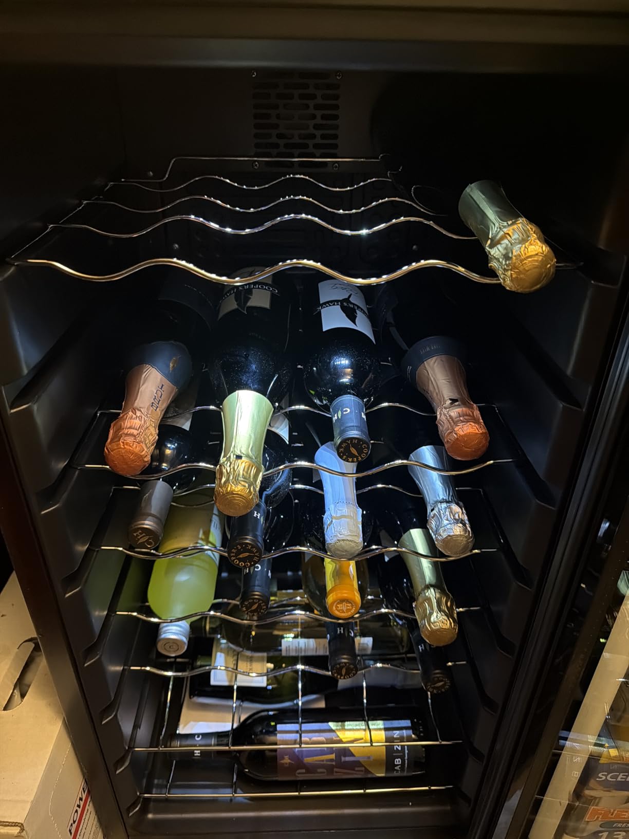 24 Bottle Mini Fridge, Small Freestanding Wine Cooler Refrigerator for Red and White with 40-66F Digital Temperature Control Glass Door customer photo 2