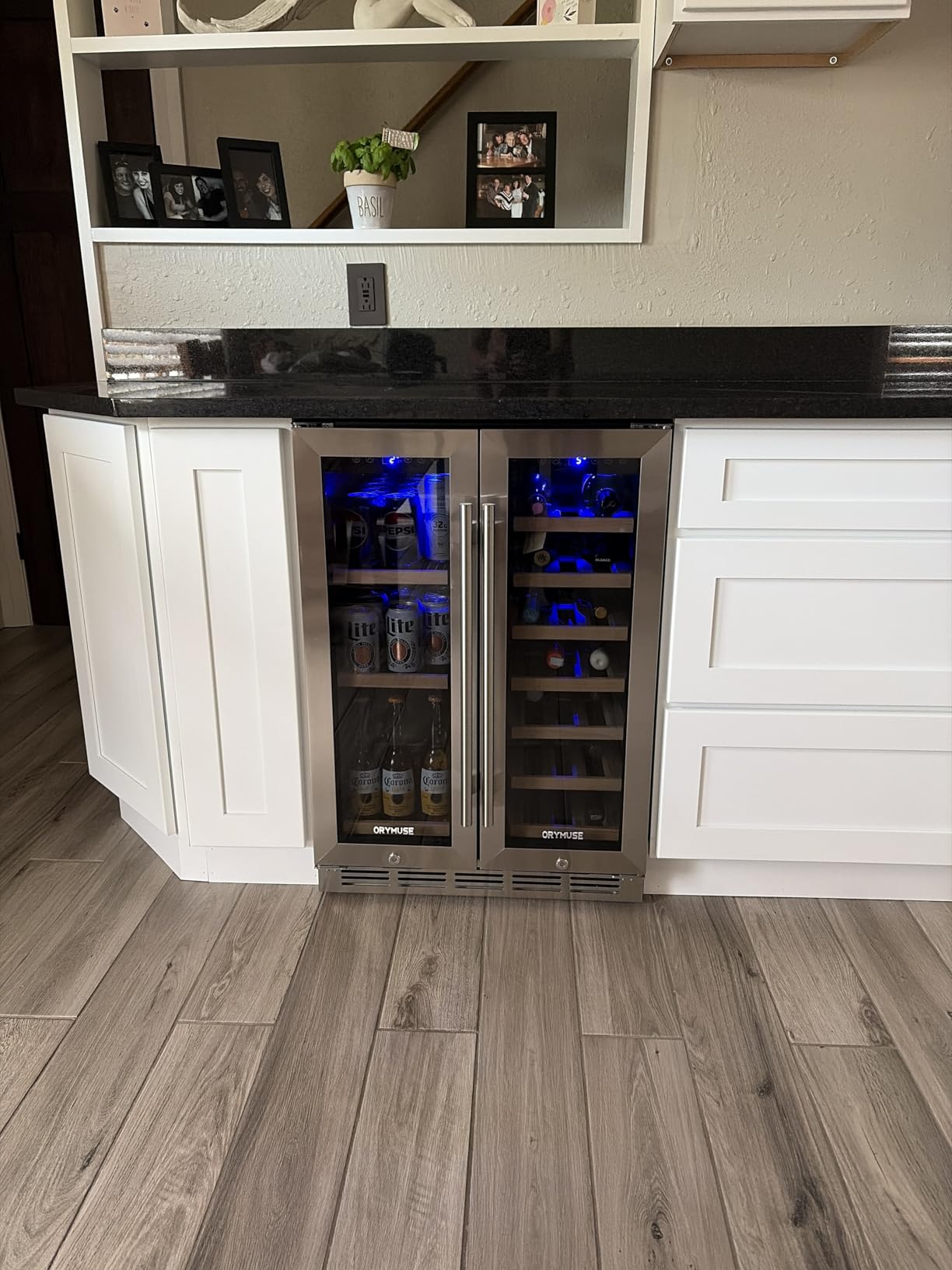 15 Inch Wine Cooler Under Counter, 30 Bottle Dual Zone Wine Fridge with Stainless Steel Glass Door, Built-In or Freestanding Wine Cellar with Digital Temperature Control for Home, Kitchen, or Office customer photo 1