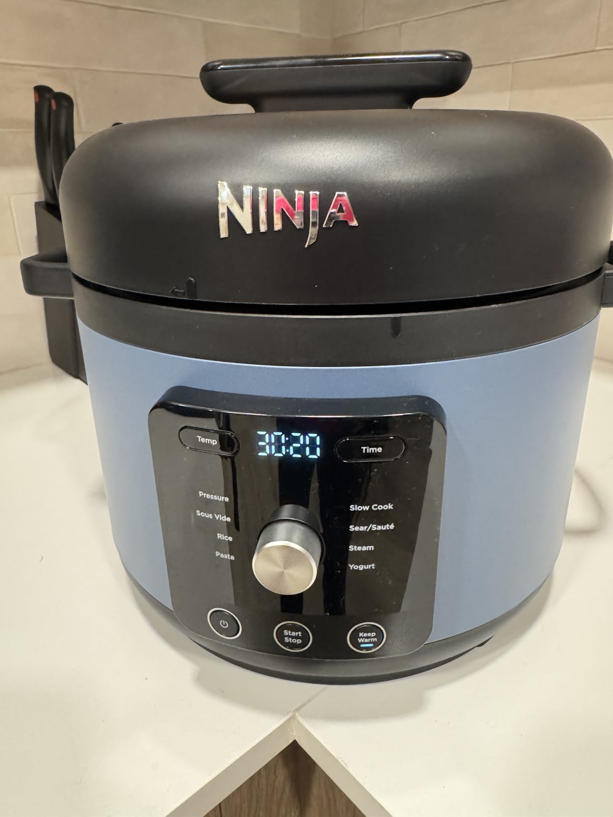 Ninja HyperHeat 9-in-1 Electric Pressure Cooker | 6.5 Qt Multi Cooker with Sear/Sauté, Slow Cooker, Rice Cooker, Sous Vide | 1200W | PFAS-Free Pot | Blue Macaron | PC201 customer photo 1