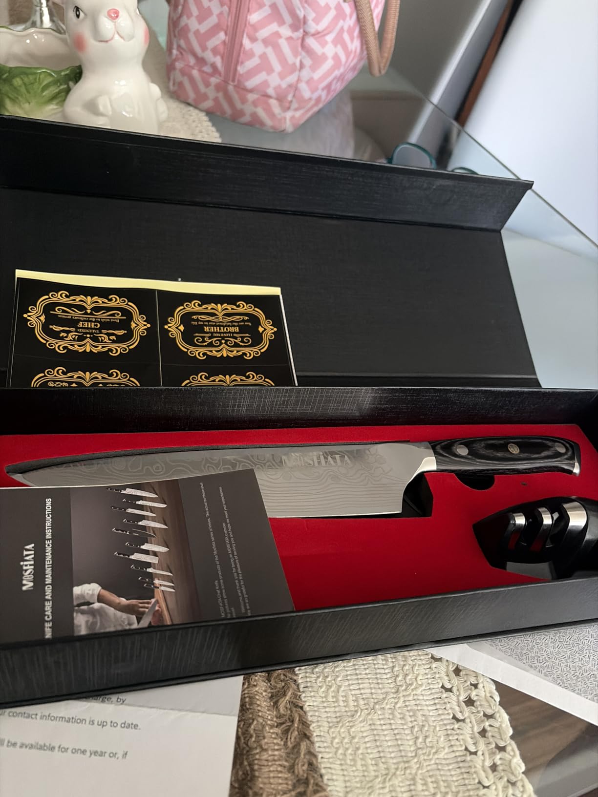 MOSFiATA 4 Inch Paring Knife, Kitchen Knife Fruit Knives with Sheath, German High Carbon Stainless Steel EN1.4116 Precision Cooking Vegetable Knife for Carving, Peeling, Trimming customer photo 2