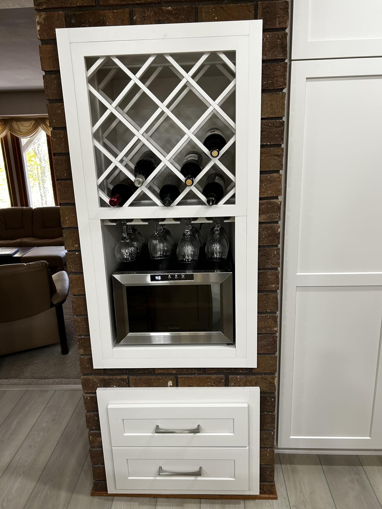 Ivation Premium 8 Bottle Horizontal Thermoelectric Wine Cooler/Chiller Counter Top Red & White Wine Cellar w/Digital Temperature, Freestanding Refrigerator Quiet Operation Fridge customer photo 2