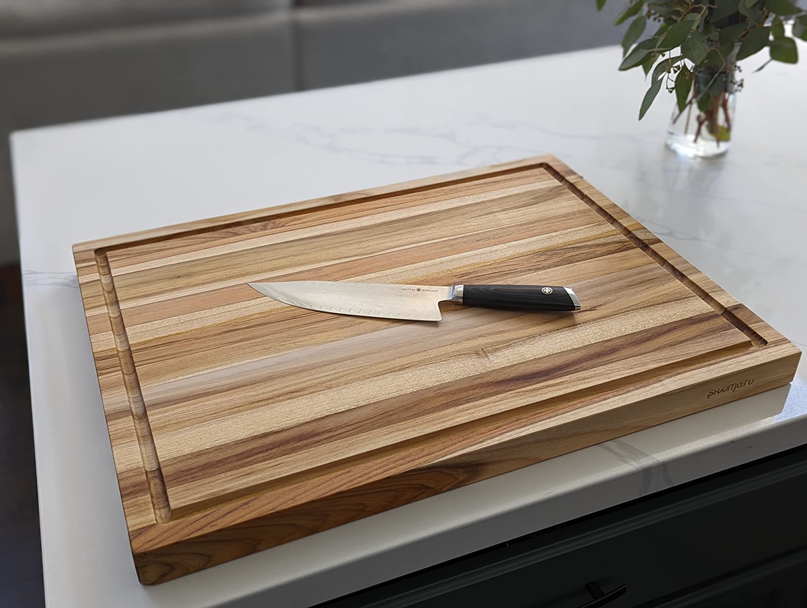 SHUMARU End-Grain Mahogany Cutting Board, 17x13x1.6