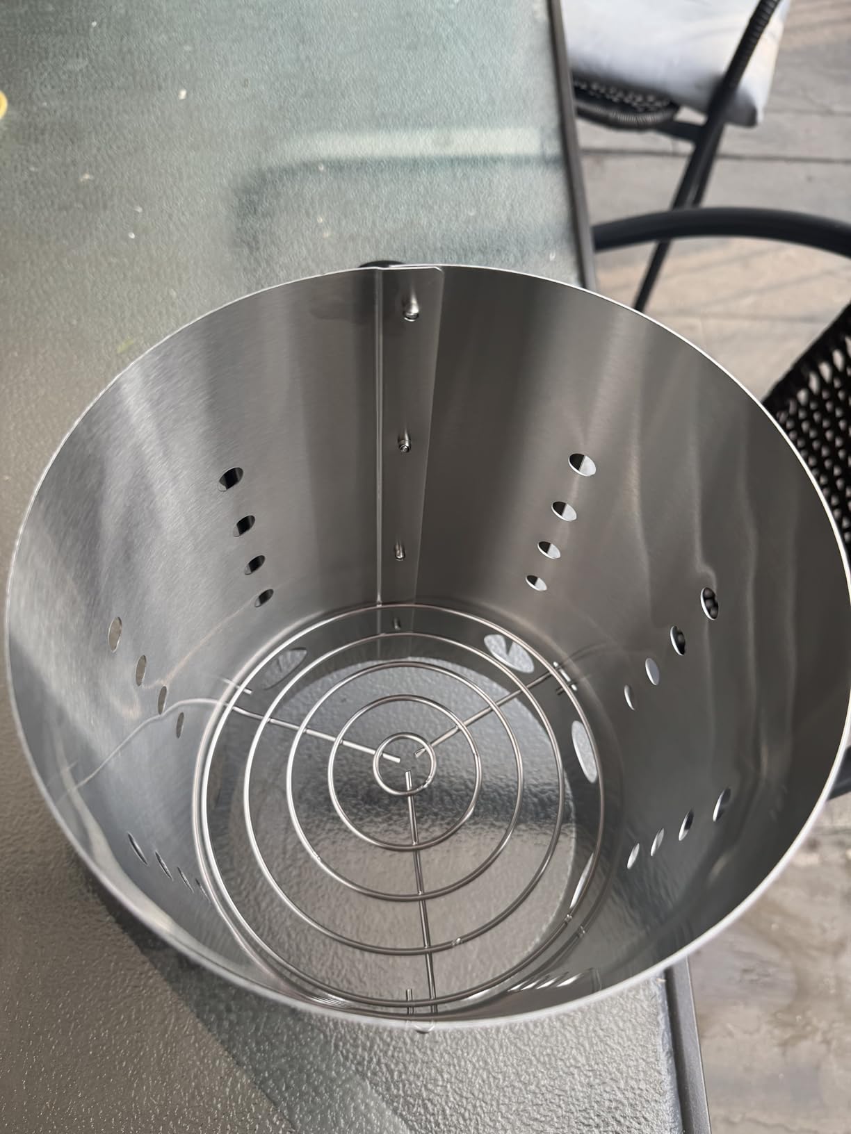 The Bincho Grill Stainless Steel Charcoal Chimney Starter - Perfect for Binchotan Charcoal & All Lump Charcoals, Built for Extreme Heat, Rust Resistant, Heat Shield Handle customer photo 1