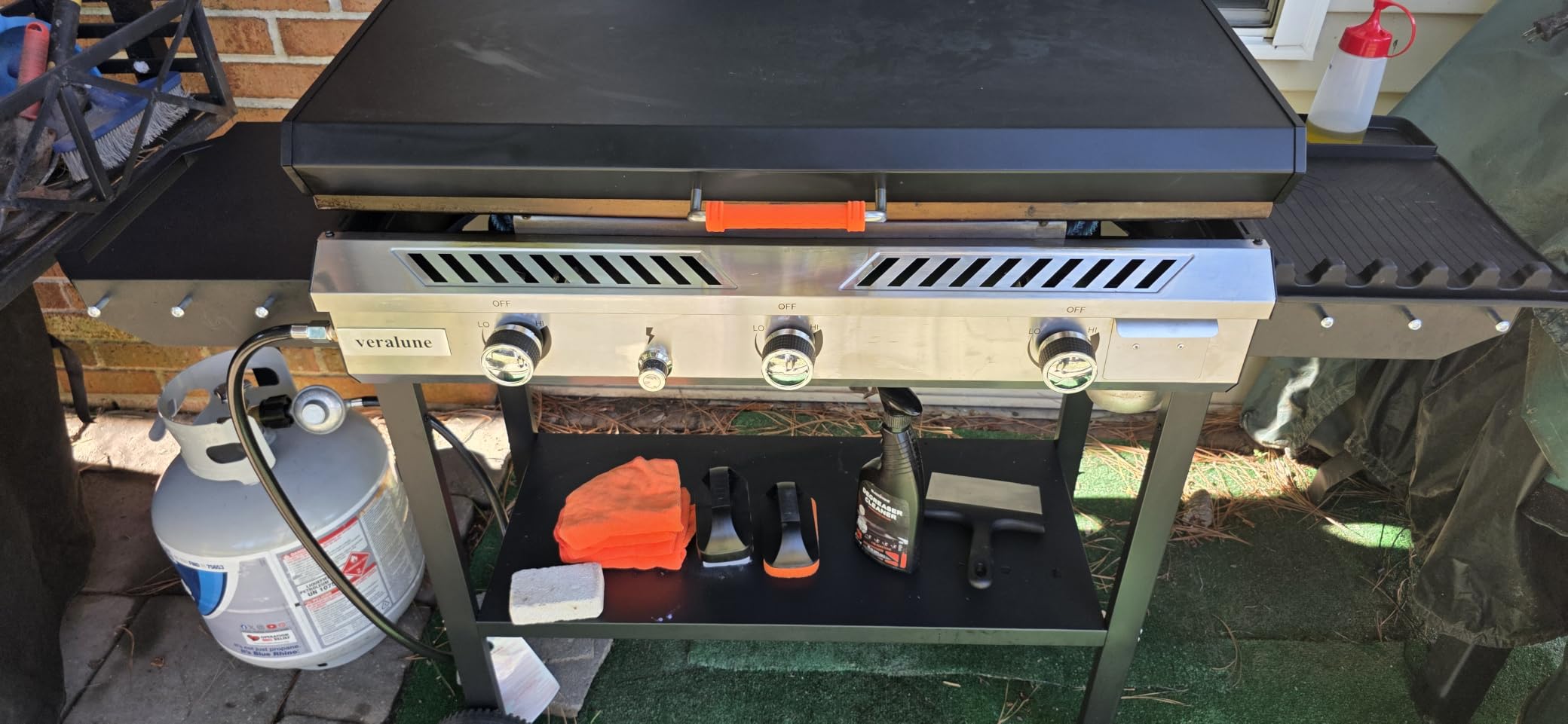 Veralune 55000 BTU 4+1 Infrared Grill, Porcelain Grates Steel Body | Fast heating, accurate temp control, ample cooking space, easy take apart and clean for outdoor BBQs customer photo 1